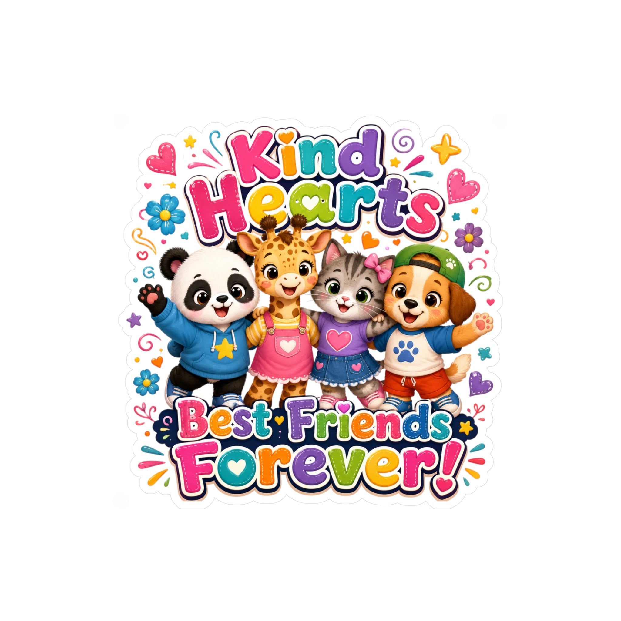 Kind Hearts Best Friends Forever Sticker