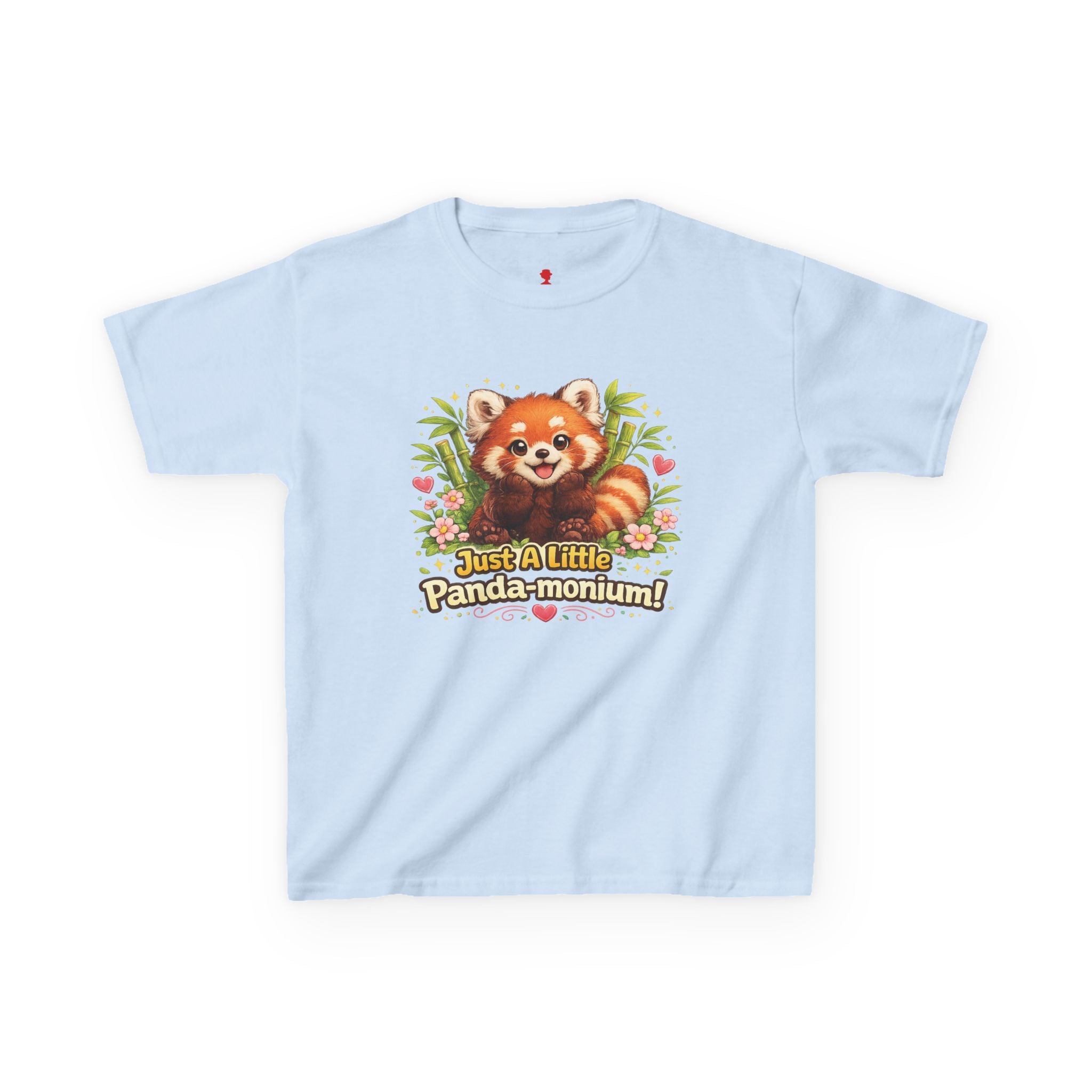 Red Panda Illustration Kids T-Shirt | "Just A Little Panda-monium"