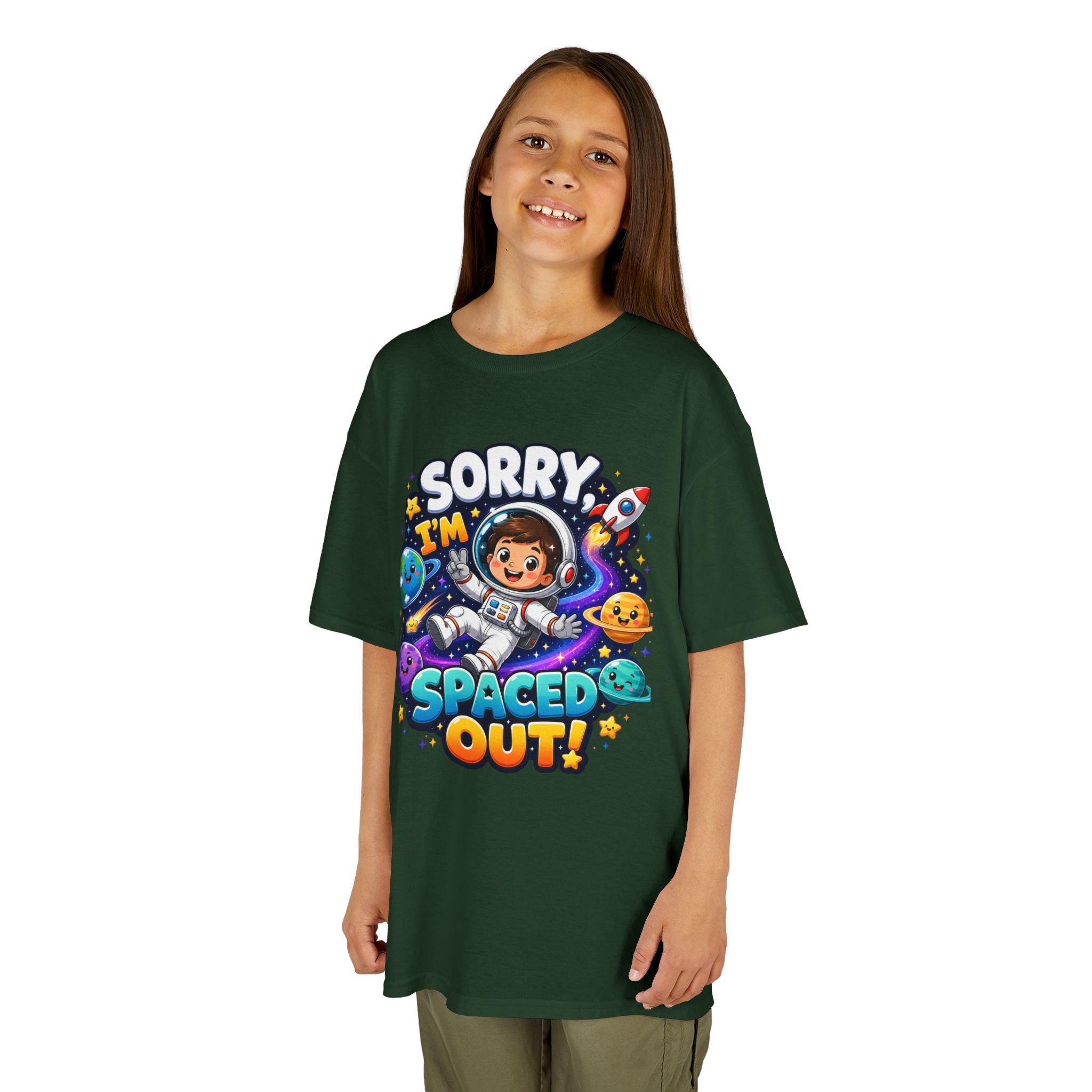 Spaced Out Kids T-Shirt — "Sorry I'm Spaced Out!" Cute Space Astronaut Tee