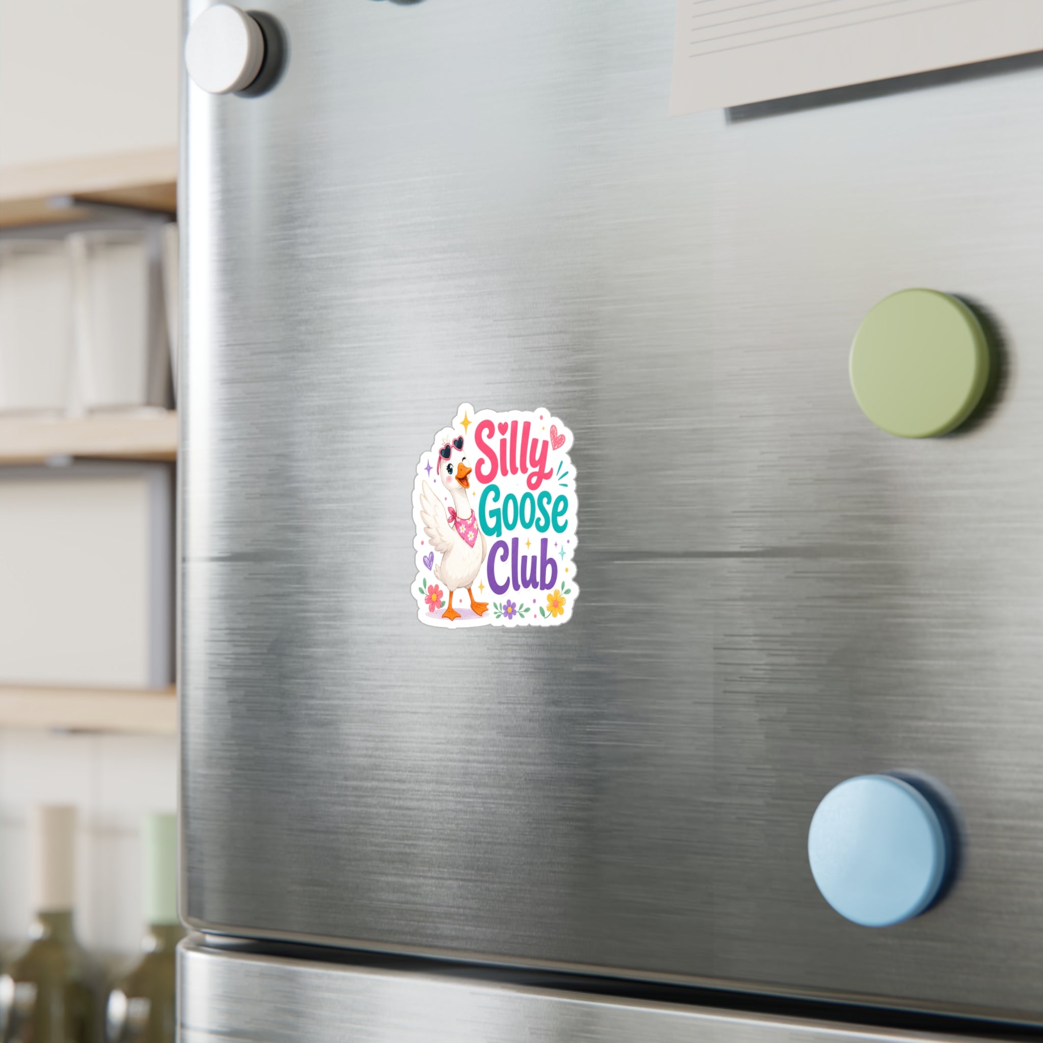 Silly Goose Club Vinyl Sticker — Cute Kiss-Cut Decal for Laptops, Water Bottles & Kids’ Gifts