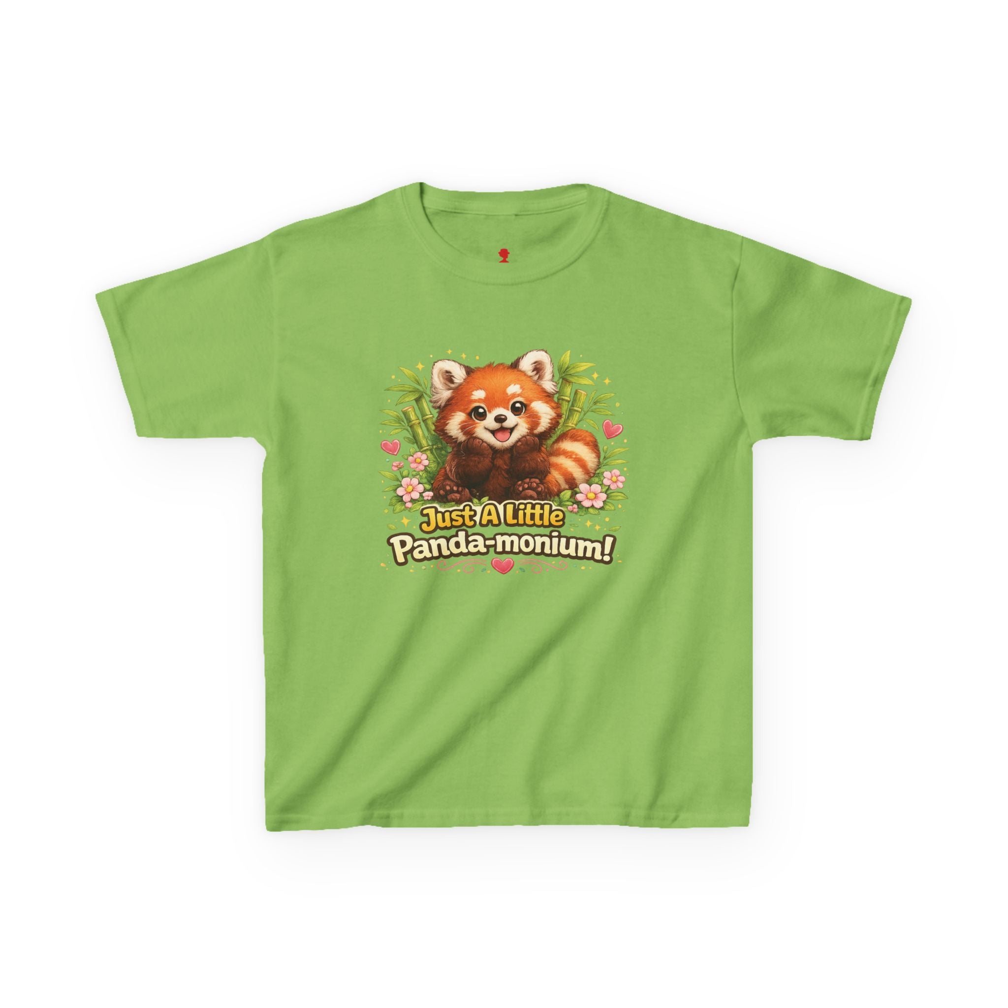 Red Panda Illustration Kids T-Shirt | "Just A Little Panda-monium"