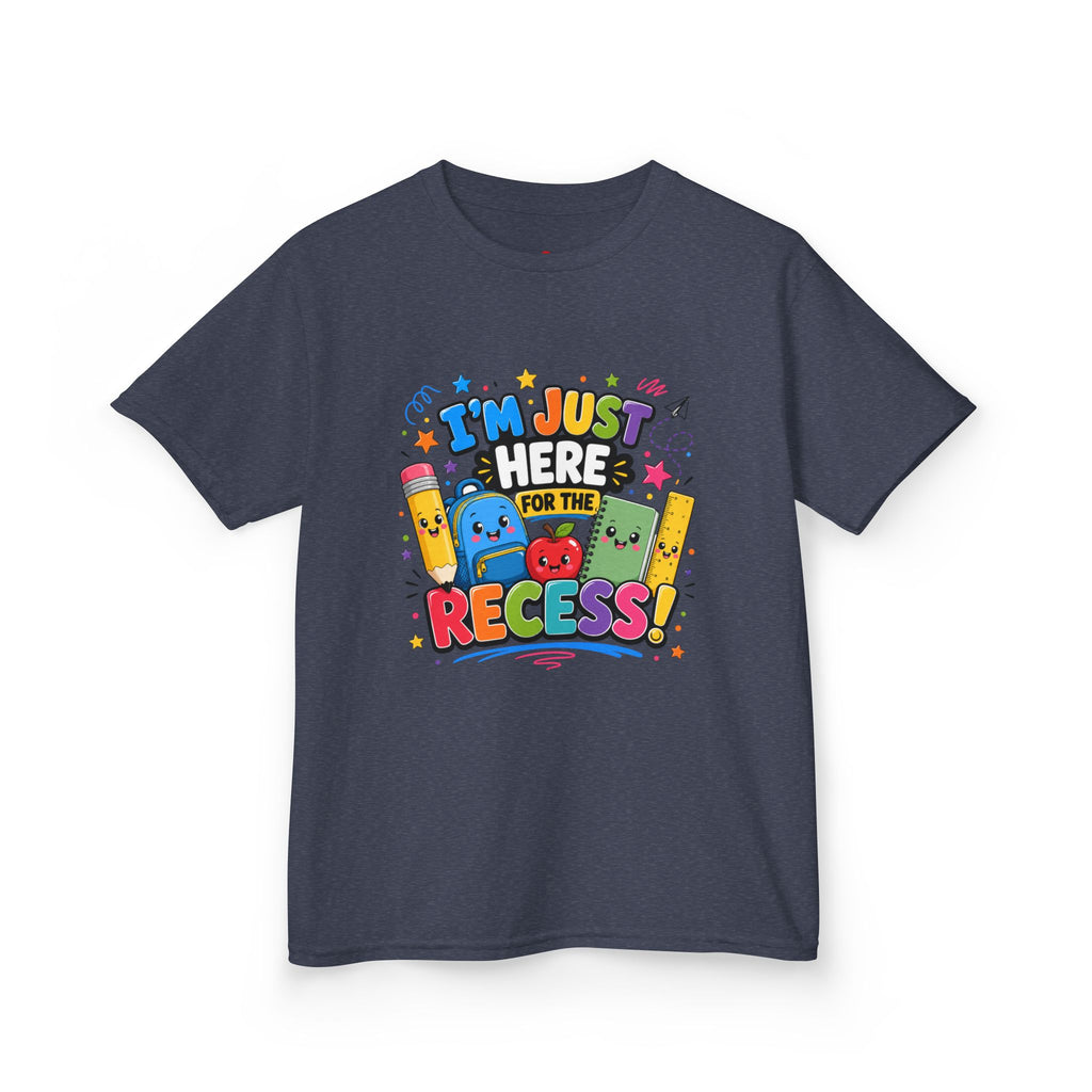 I'm Just Here for Recess Kids T-Shirt | Playful School Graphic Tee