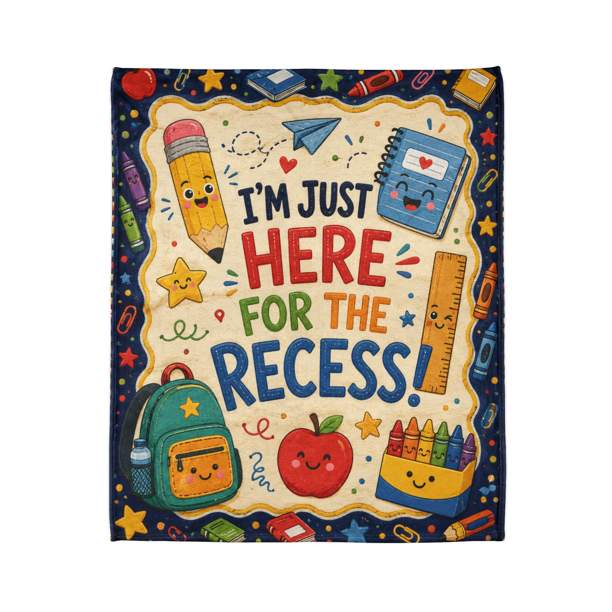 I’m Just Here For The Recess Blanket | School Kids Classroom Throw