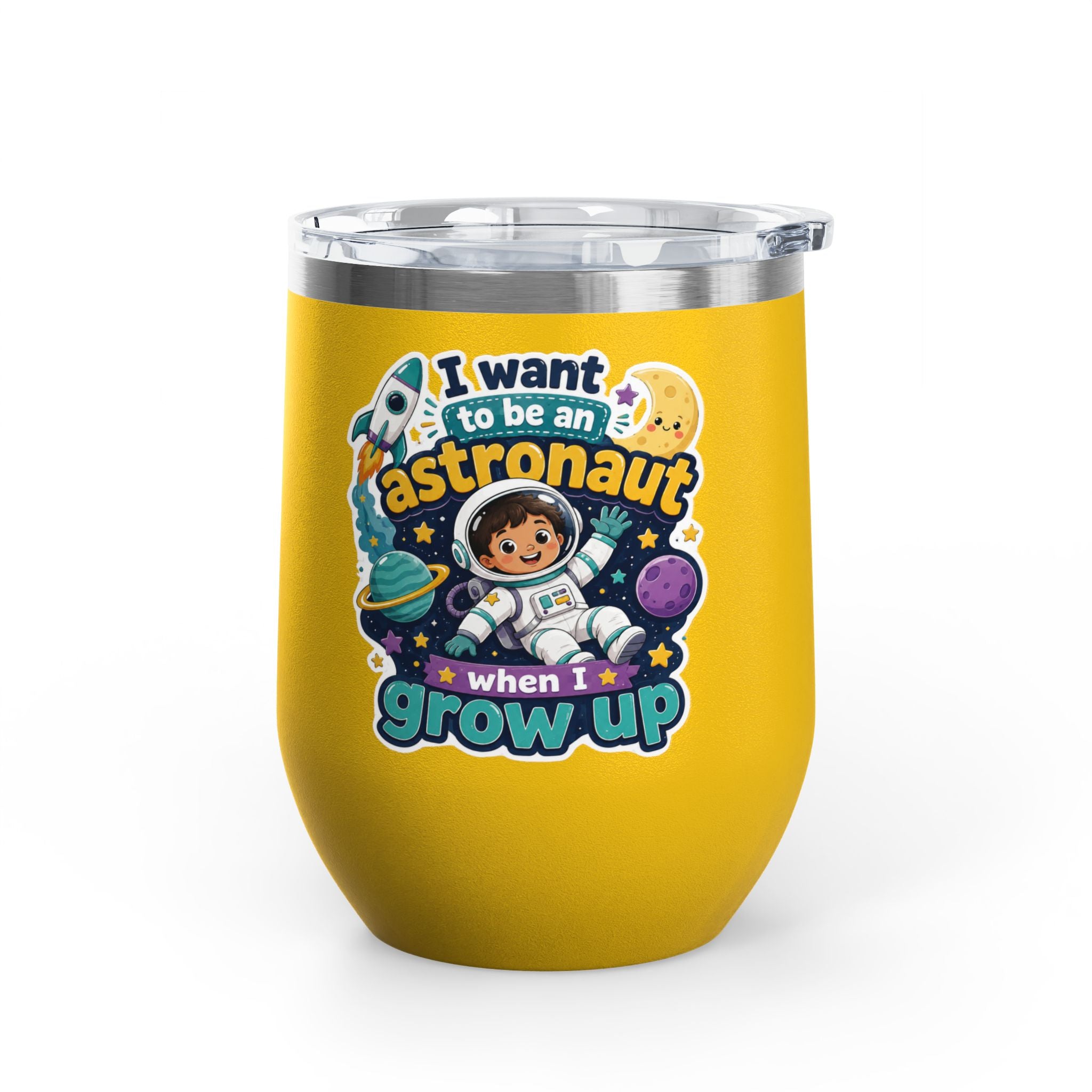 Astronaut Kids Tumbler — "I Want to Be an Astronaut When I Grow Up" 12oz