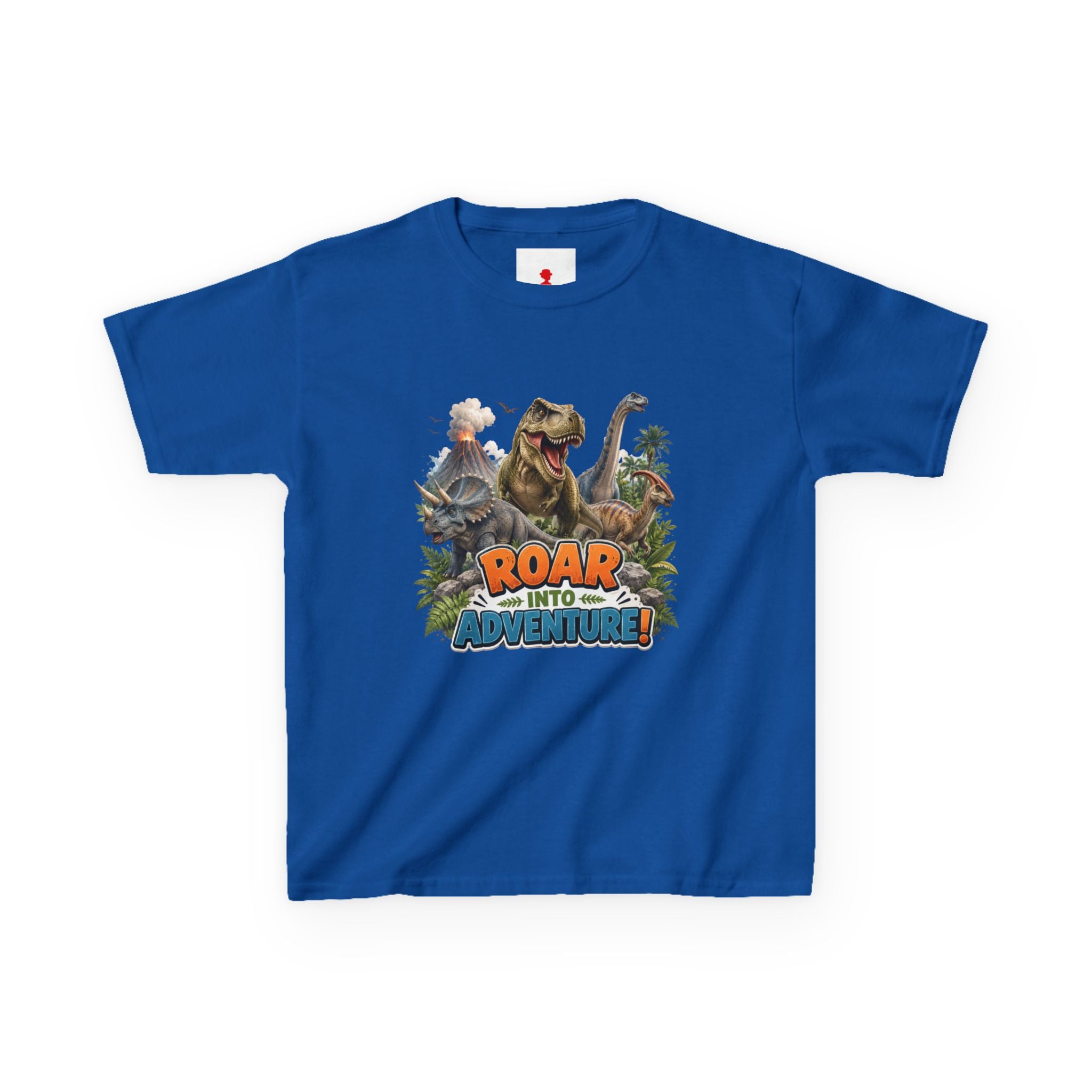 Kids Dinosaur Tee - "Roar Into Adventure" Graphic Shirt for Boys & Girls