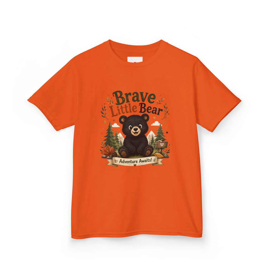 Kids Tee — "Brave Little Bear" Adventure Graphic Shirt