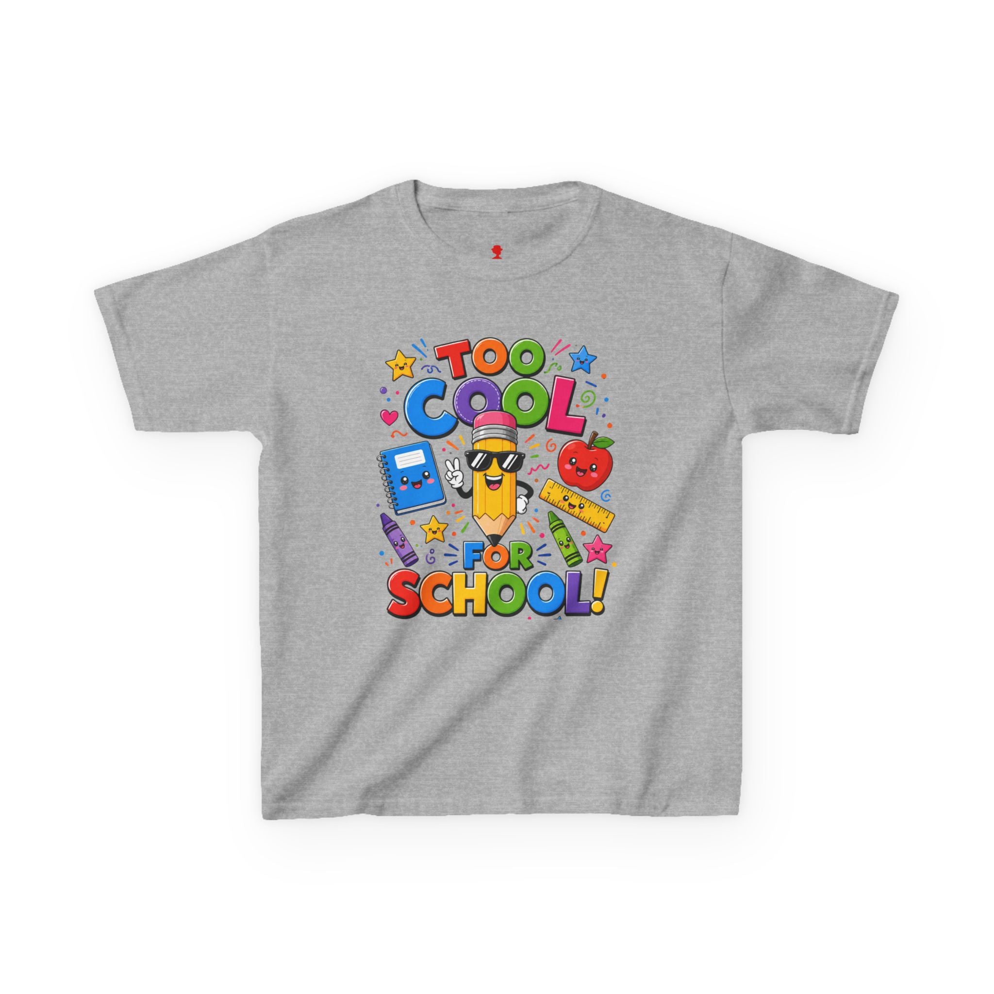 Too Cool For School Kids Tee | Cute Pencil School Supplies Back to School