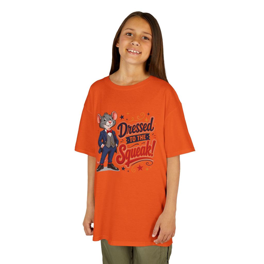 Kids Tee — "Dressed to the Squeak" Cartoon Mouse Graphic