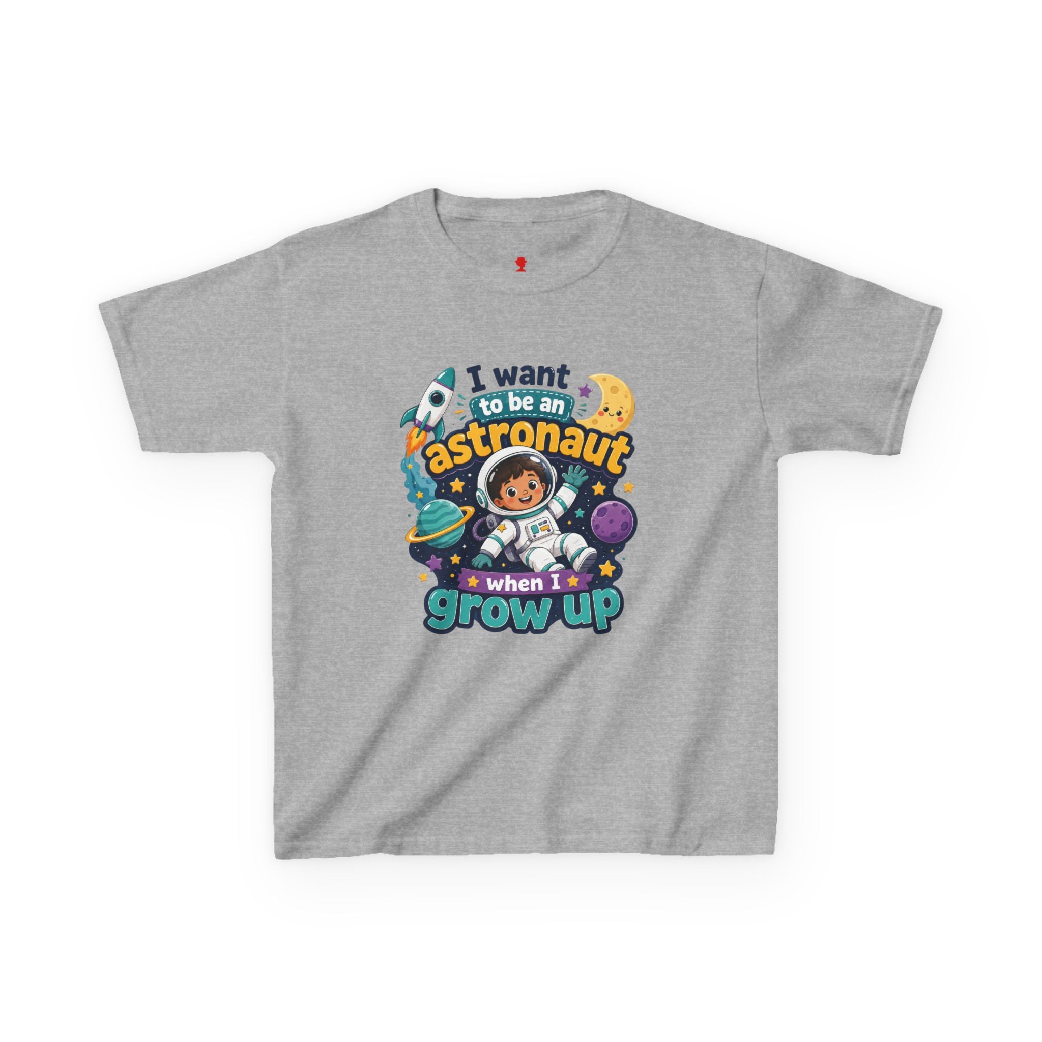 Kids Astronaut T-Shirt — "I Want to Be an Astronaut When I Grow Up" Space Tee