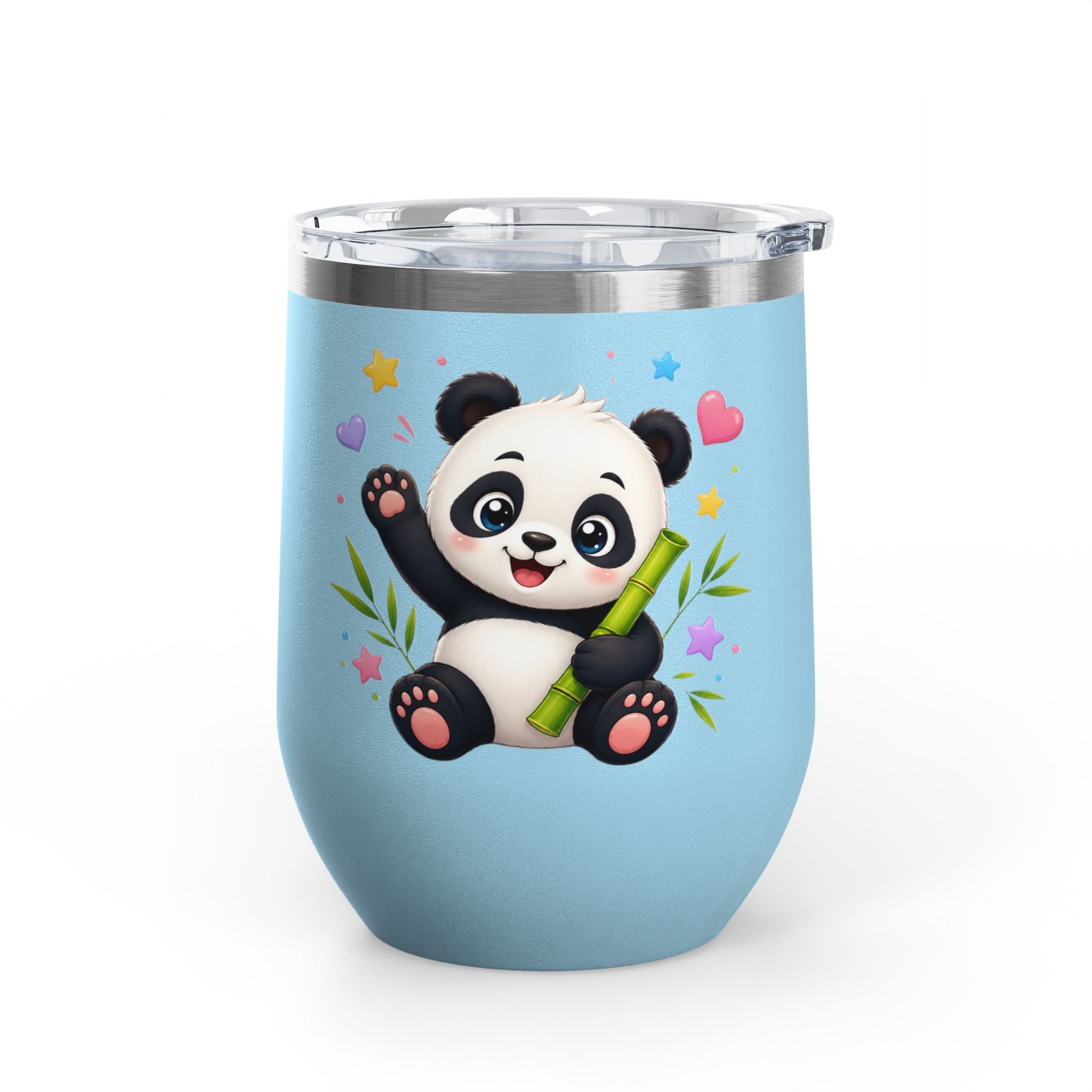 Panda Love 12oz Tumbler — Cute Bamboo Baby Panda Insulated Cup