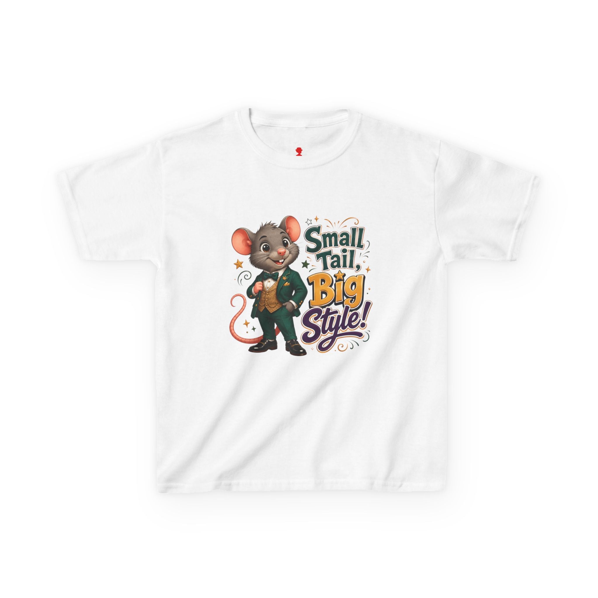 Kids T-Shirt — “Small Tail, Big Style!” Cartoon Mouse Graphic Tee