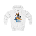 Kids Hoodie - "Dog-Gone Cute" German Shepherd Puppy Graphic Hoodie for Children