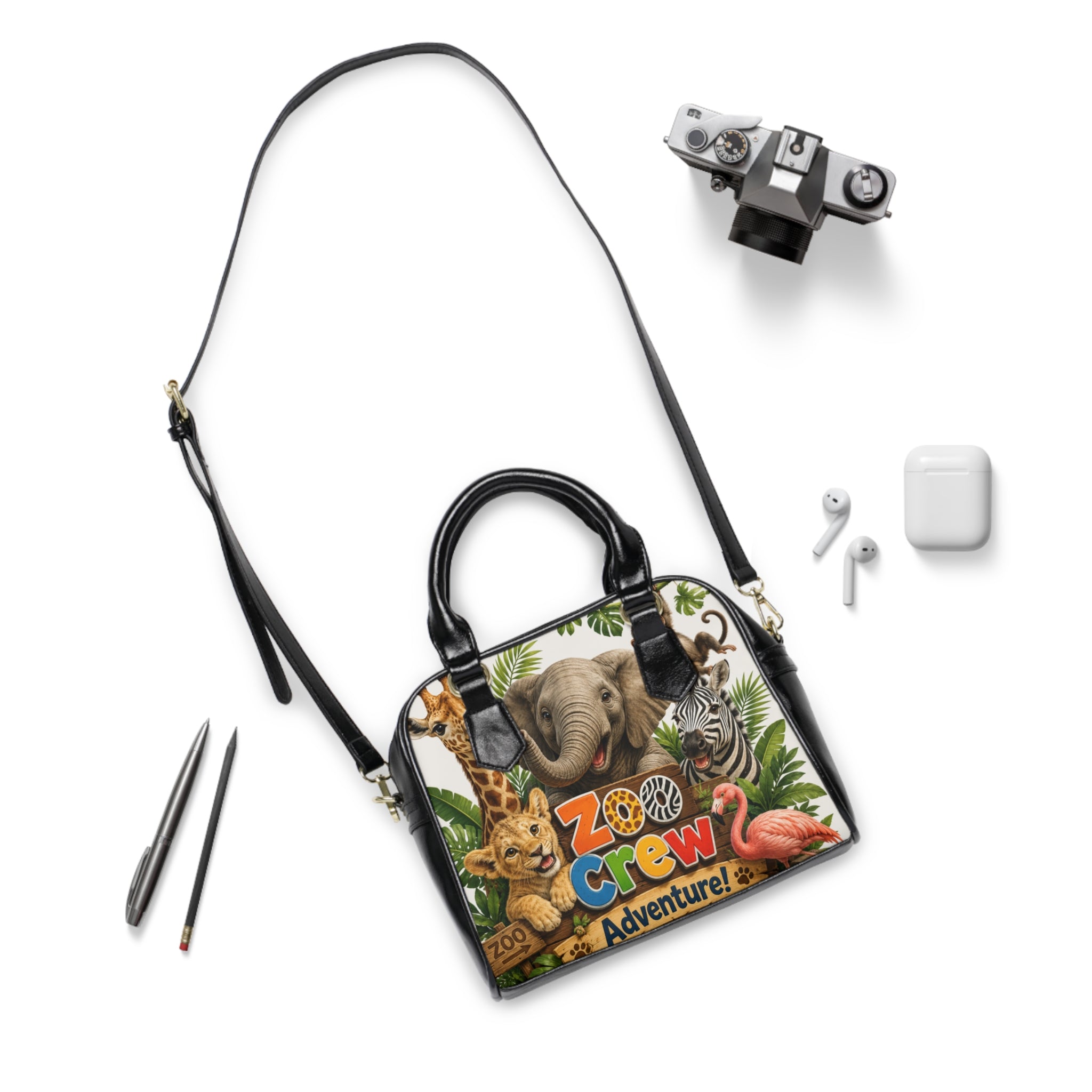 Zoo Crew Adventure Shoulder Handbag — Cute Safari Animal Kids Tote