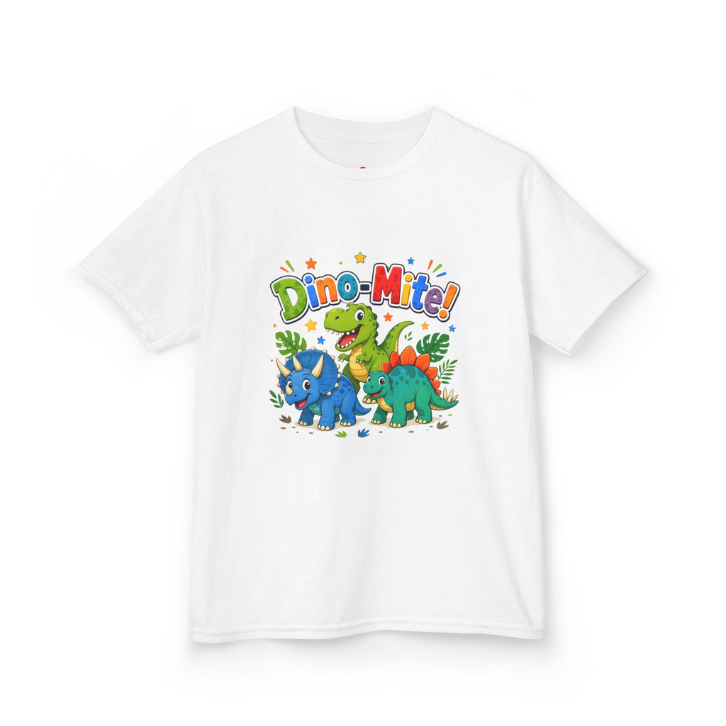 Kids T-Shirt - "Dino-Mite!" Colorful Dino Crew Tee for Toddlers & Kids