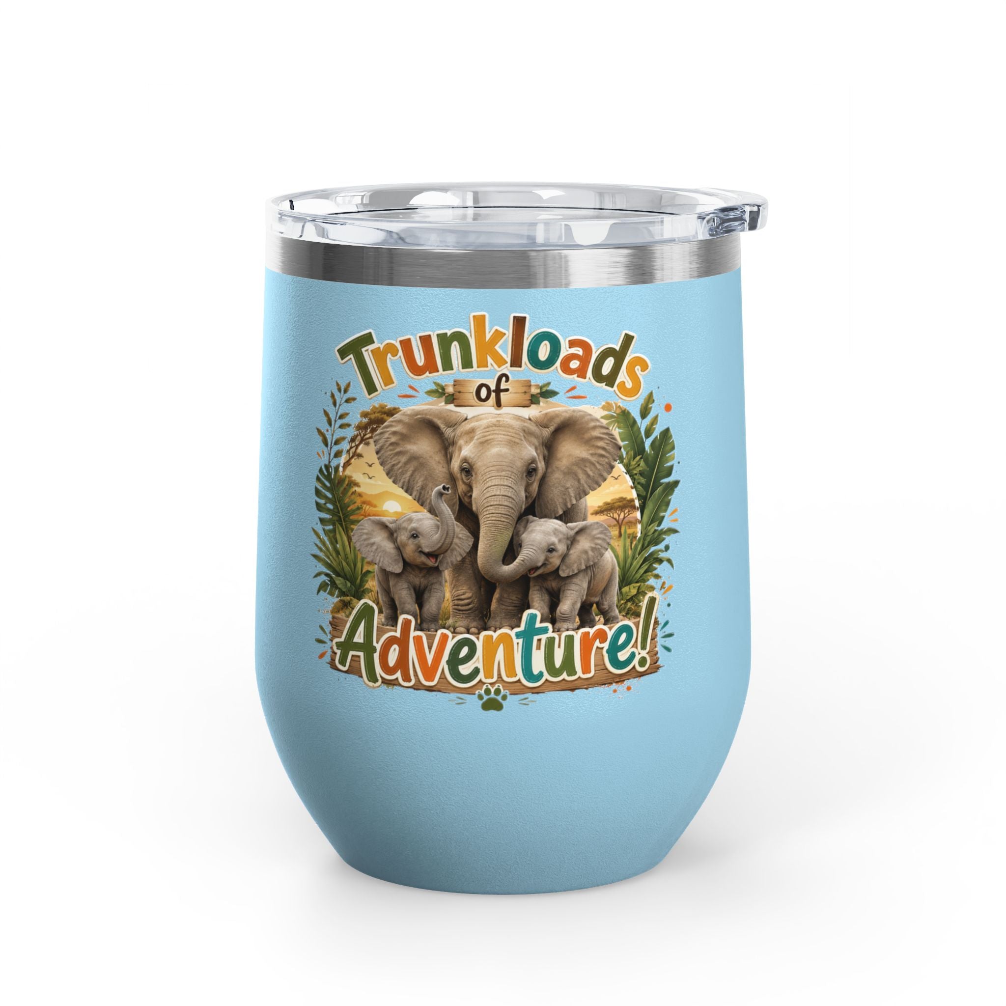 Elephant 'Trunkloads of Adventure' 12oz Tumbler