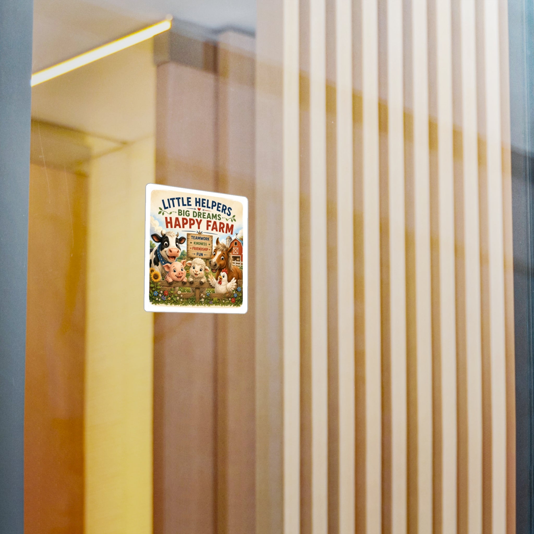 Happy Farm 'Little Helpers, Big Dreams' Vinyl Sticker