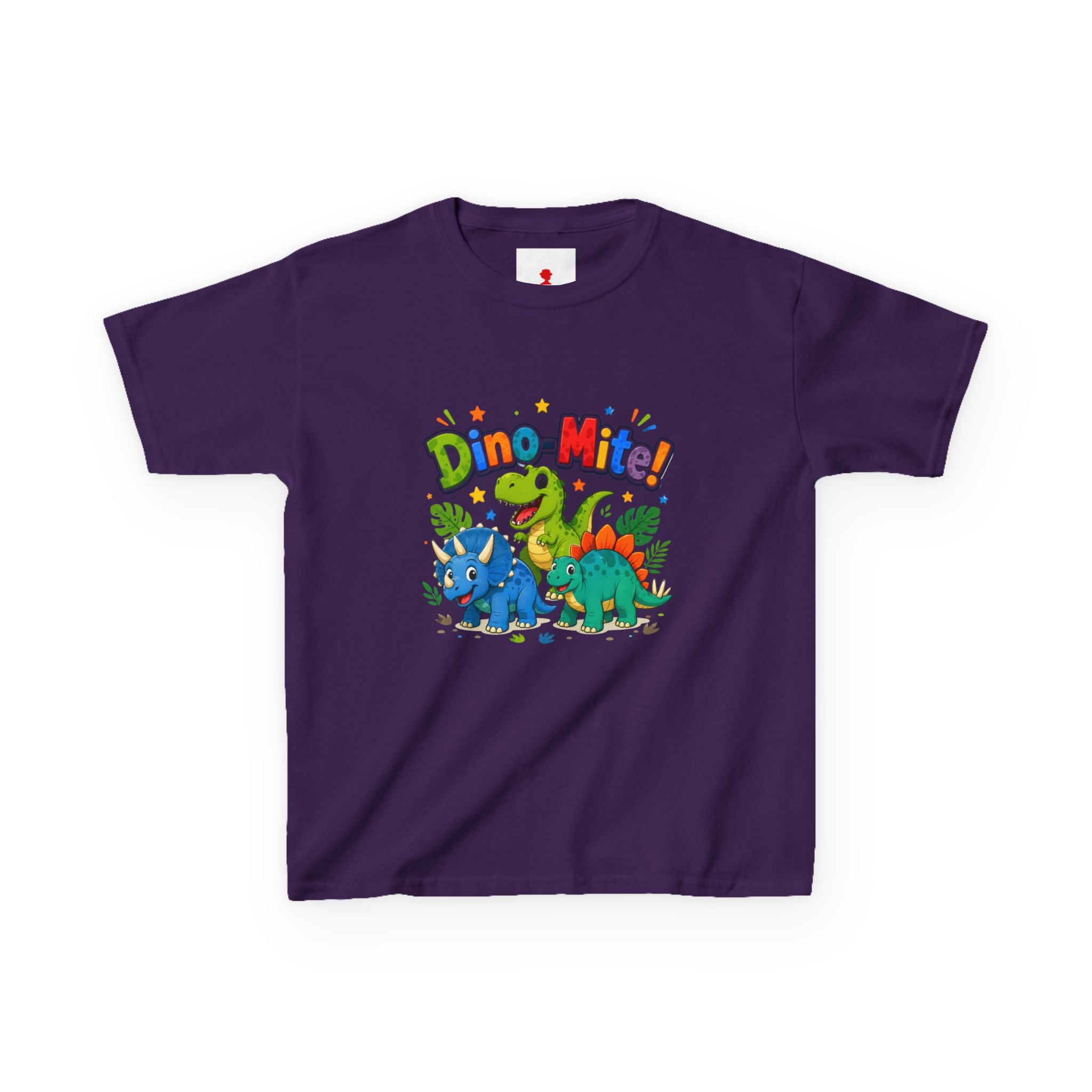 Kids T-Shirt - "Dino-Mite!" Colorful Dino Crew Tee for Toddlers & Kids