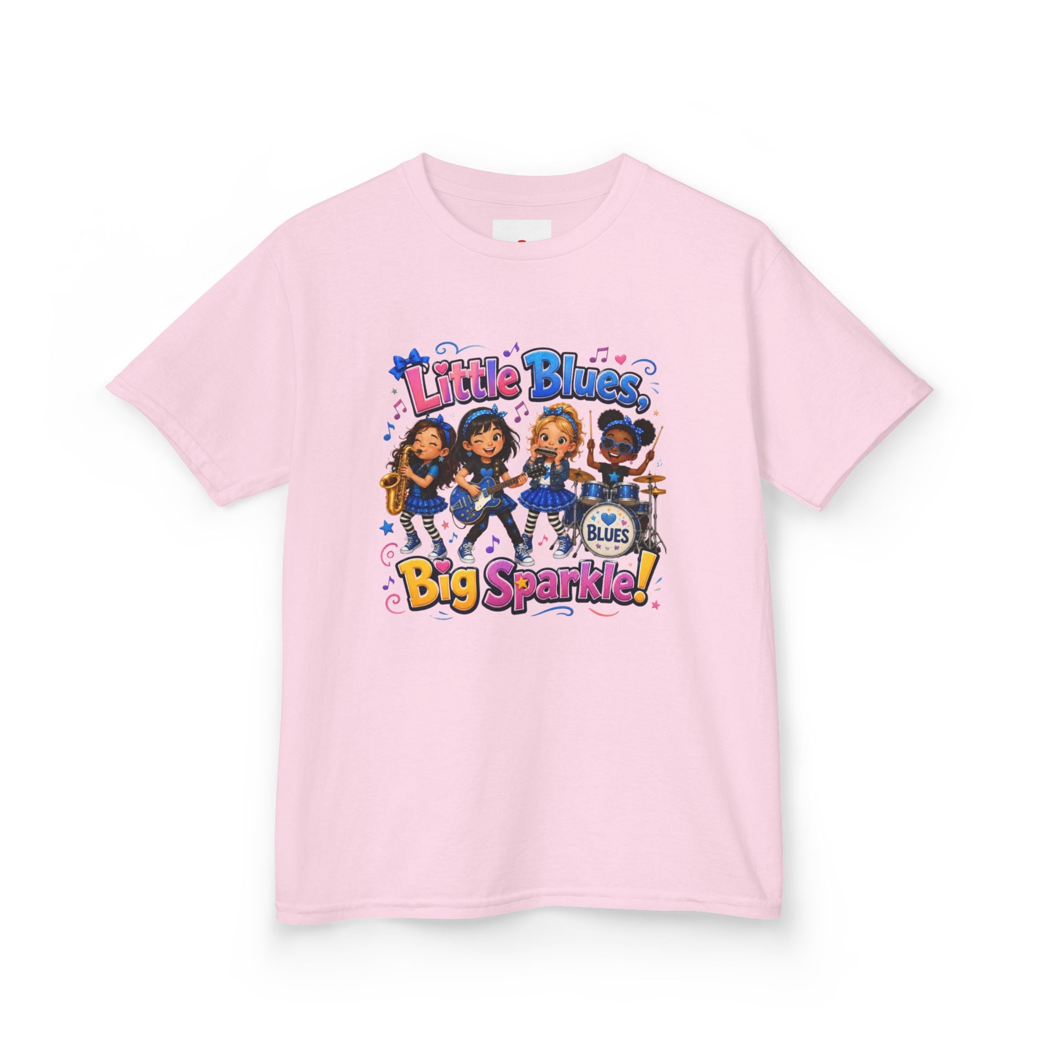 Kids Tee — "Little Blues Big Sparkle" Band Graphic
