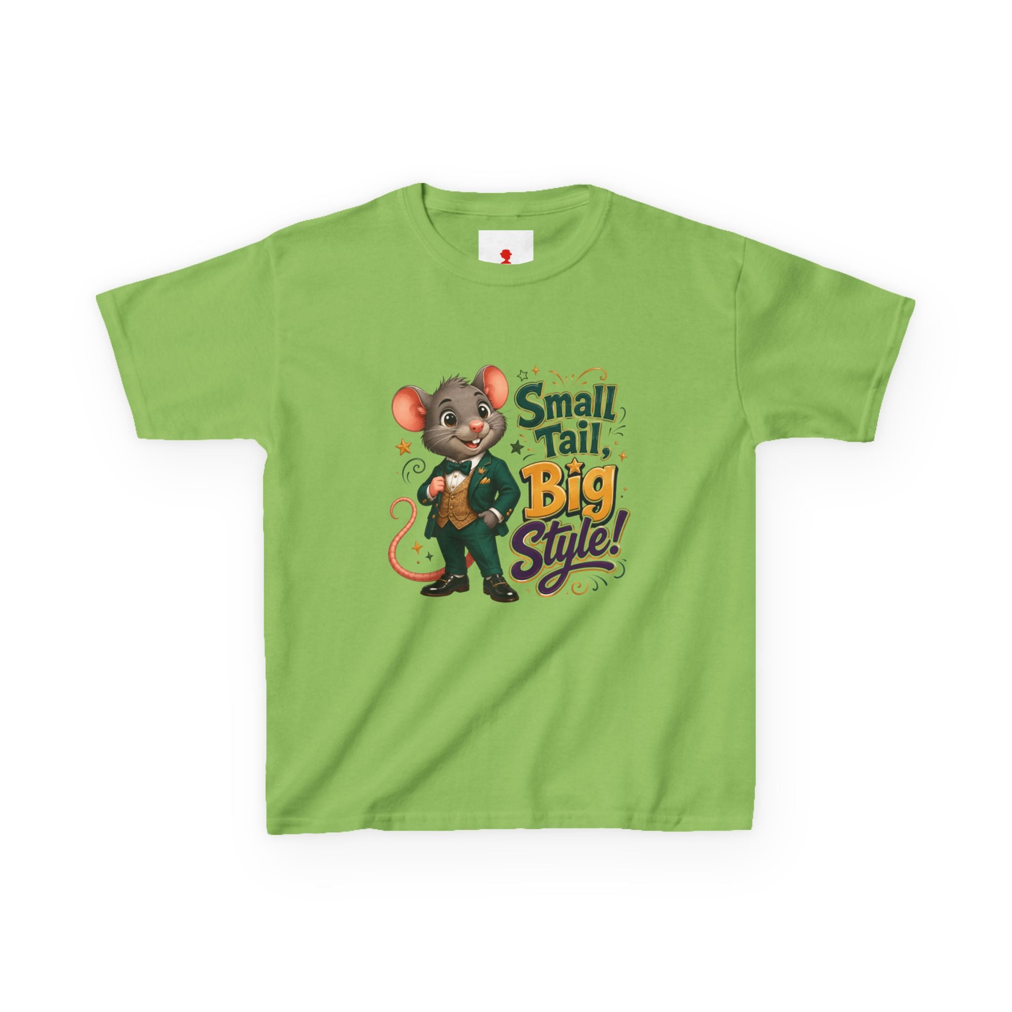 Kids T-Shirt — “Small Tail, Big Style!” Cartoon Mouse Graphic Tee