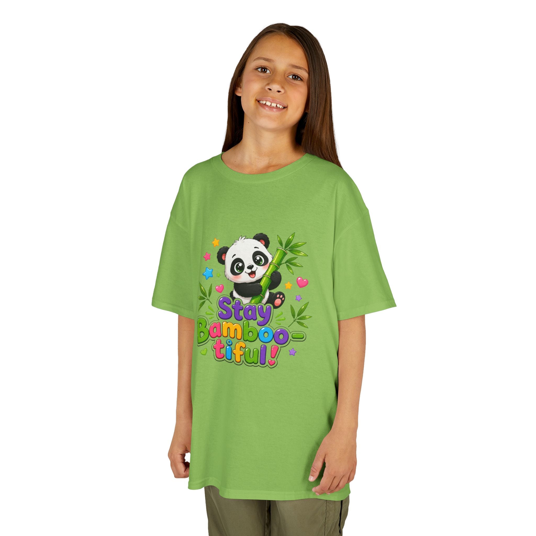 Kids Panda 'Stay Bambootiful!' T-Shirt — Cute Bamboo Forest Tee for Boys & Girls