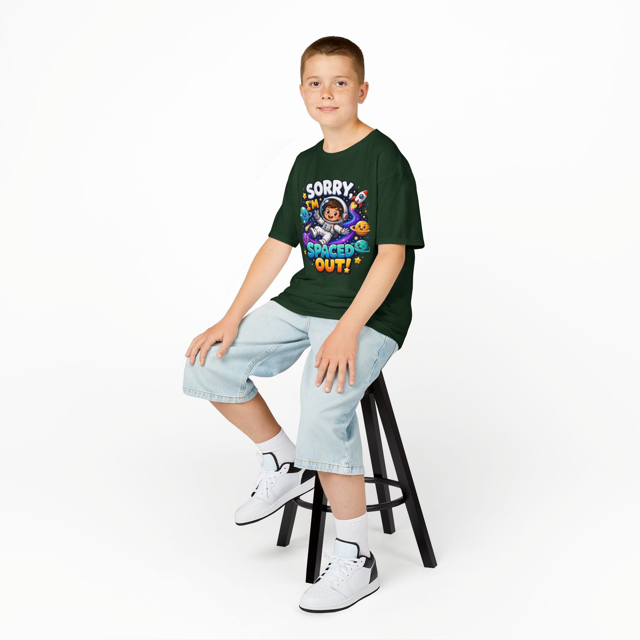 Spaced Out Kids T-Shirt — "Sorry I'm Spaced Out!" Cute Space Astronaut Tee