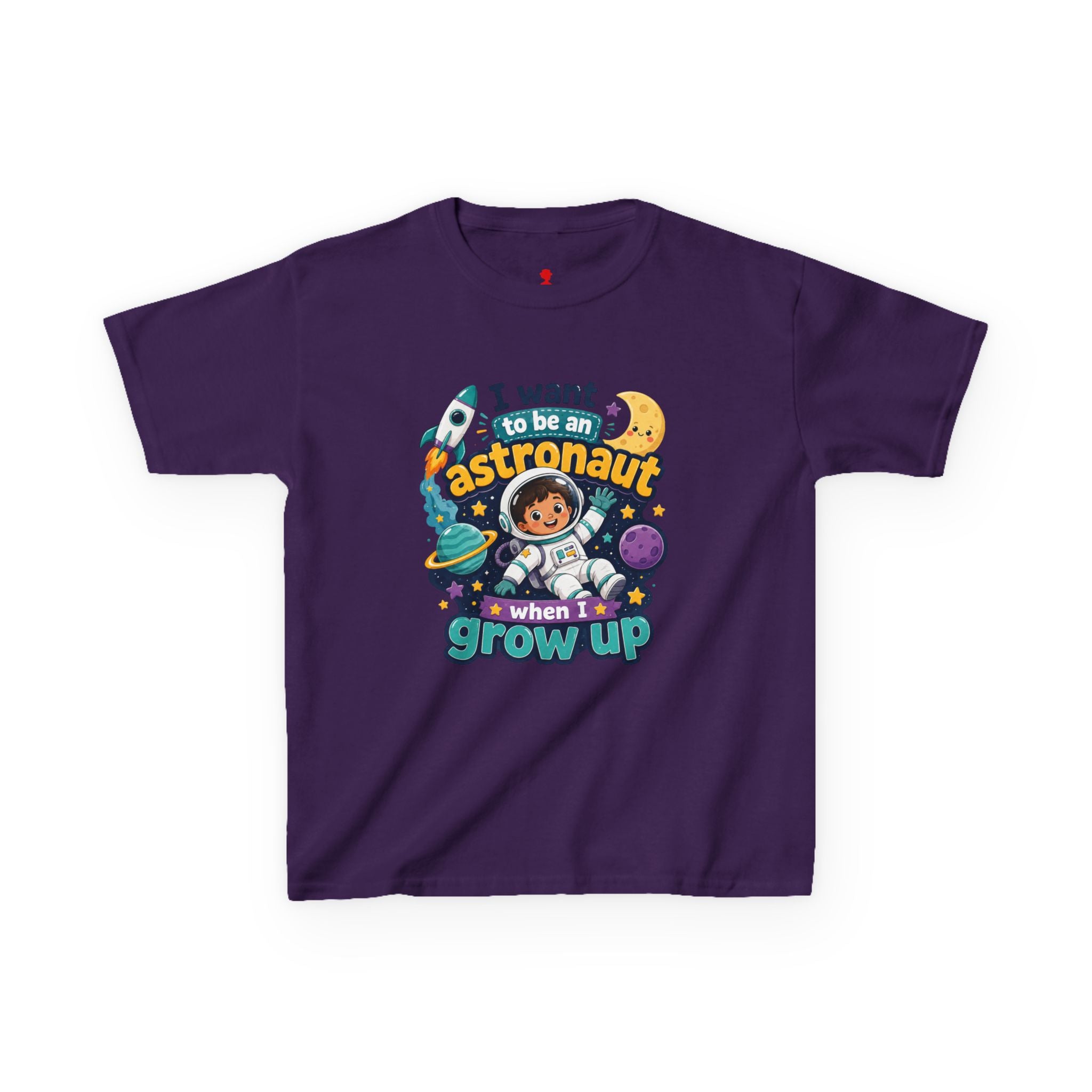 Kids Astronaut T-Shirt — "I Want to Be an Astronaut When I Grow Up" Space Tee