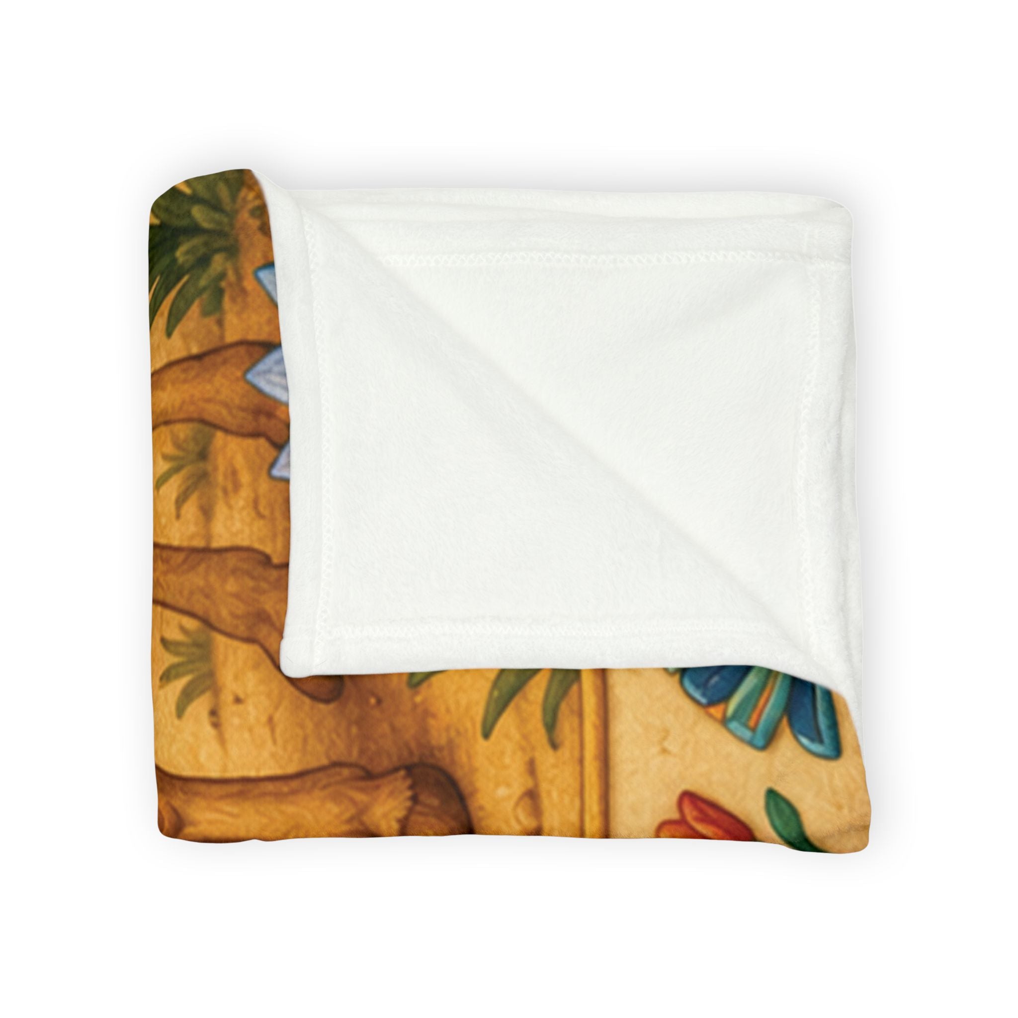 Egyptian Cat and Camel Blanket | Pyramid Sun Retro Egyptian Illustration
