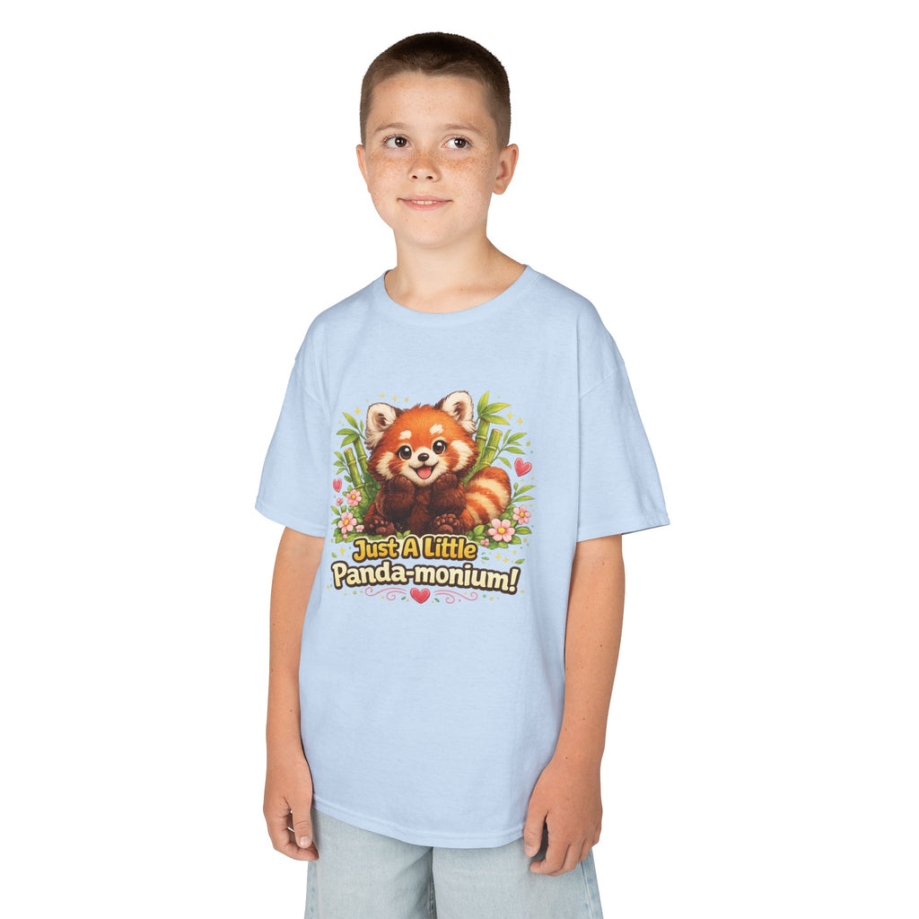 Red Panda Illustration Kids T-Shirt | "Just A Little Panda-monium"