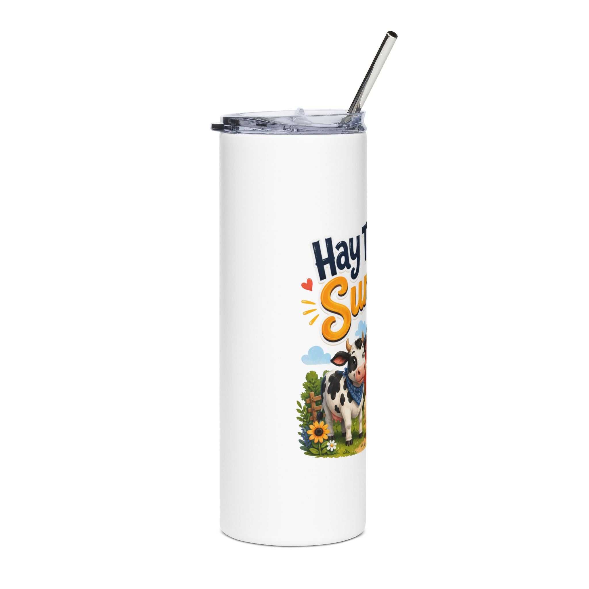 Hay There Sunshine 20oz Stainless Steel Tumbler — Cute Farm Animal Insulated Drinkware