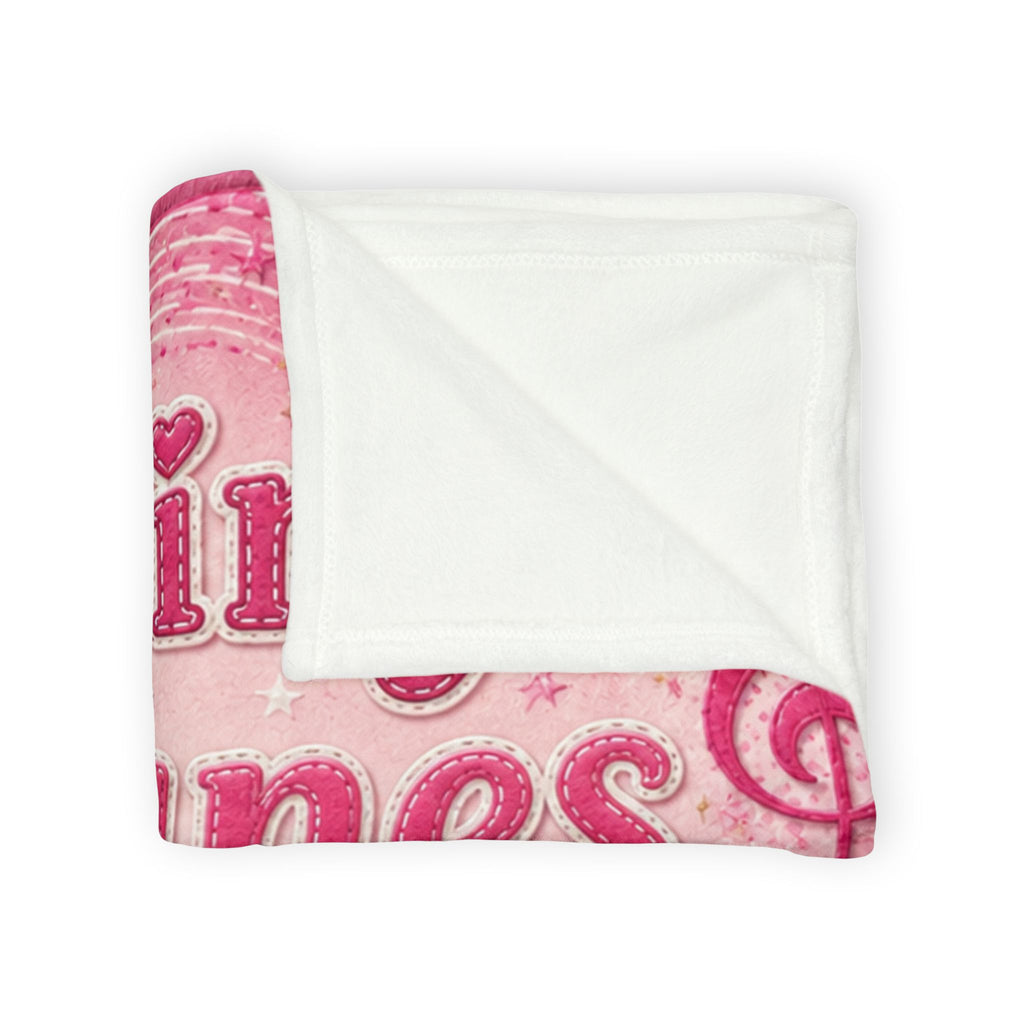 Tiny Tunes, Big Dreams! Pink Teddy Bear Blanket