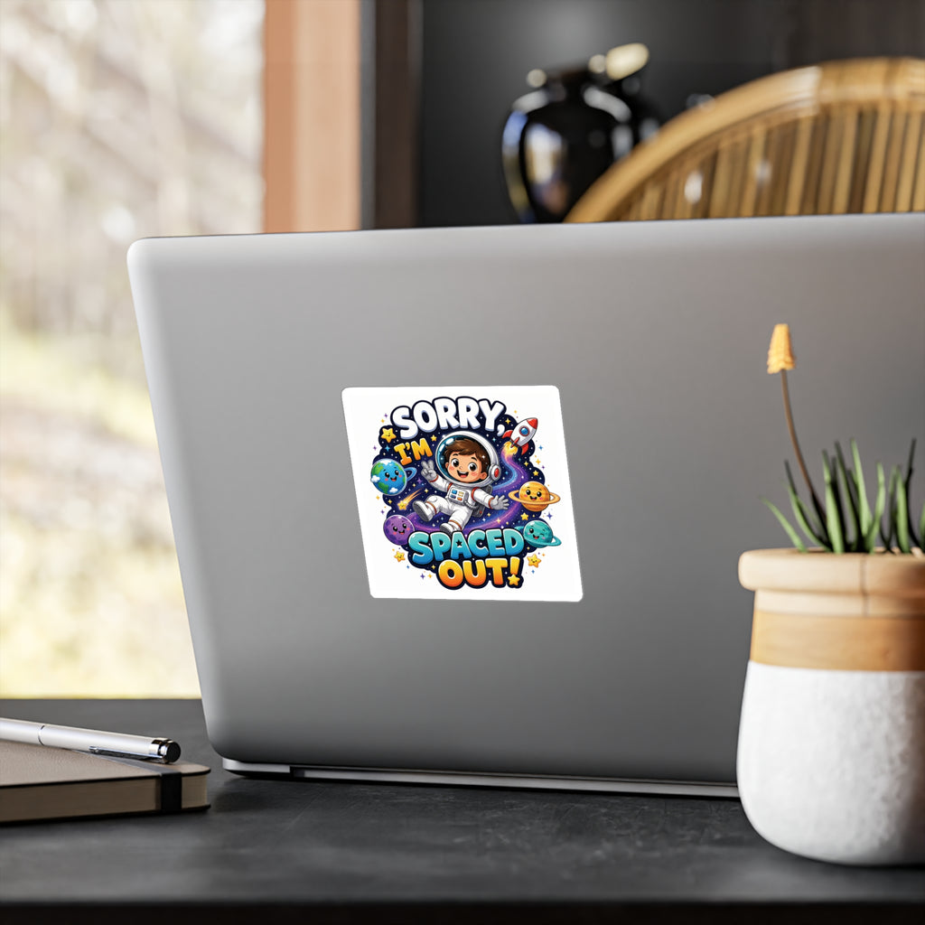 Sorry I’m Spaced Out! Astronaut Kids Vinyl Sticker