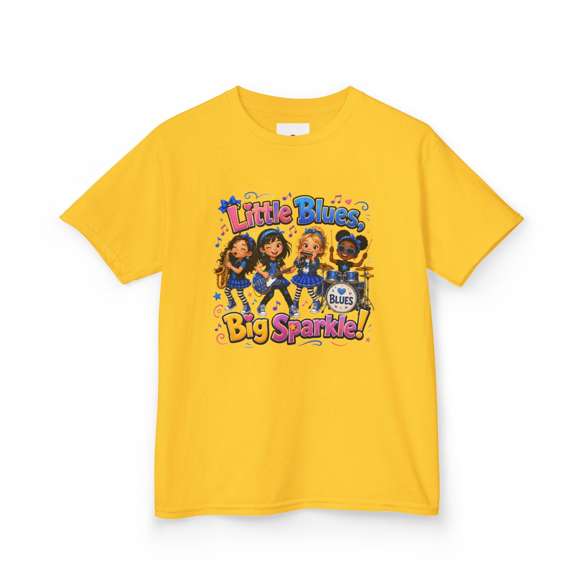 Kids Tee — "Little Blues Big Sparkle" Band Graphic
