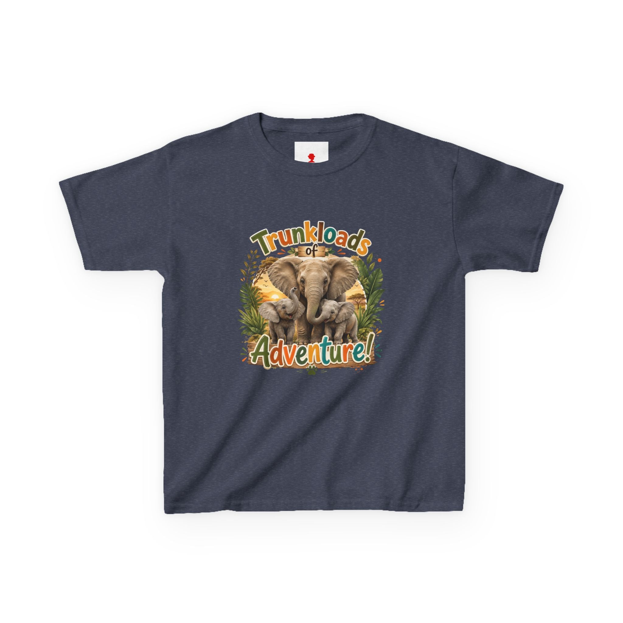 Kids Tee - "Trunkloads of Adventure" Elephant Graphic