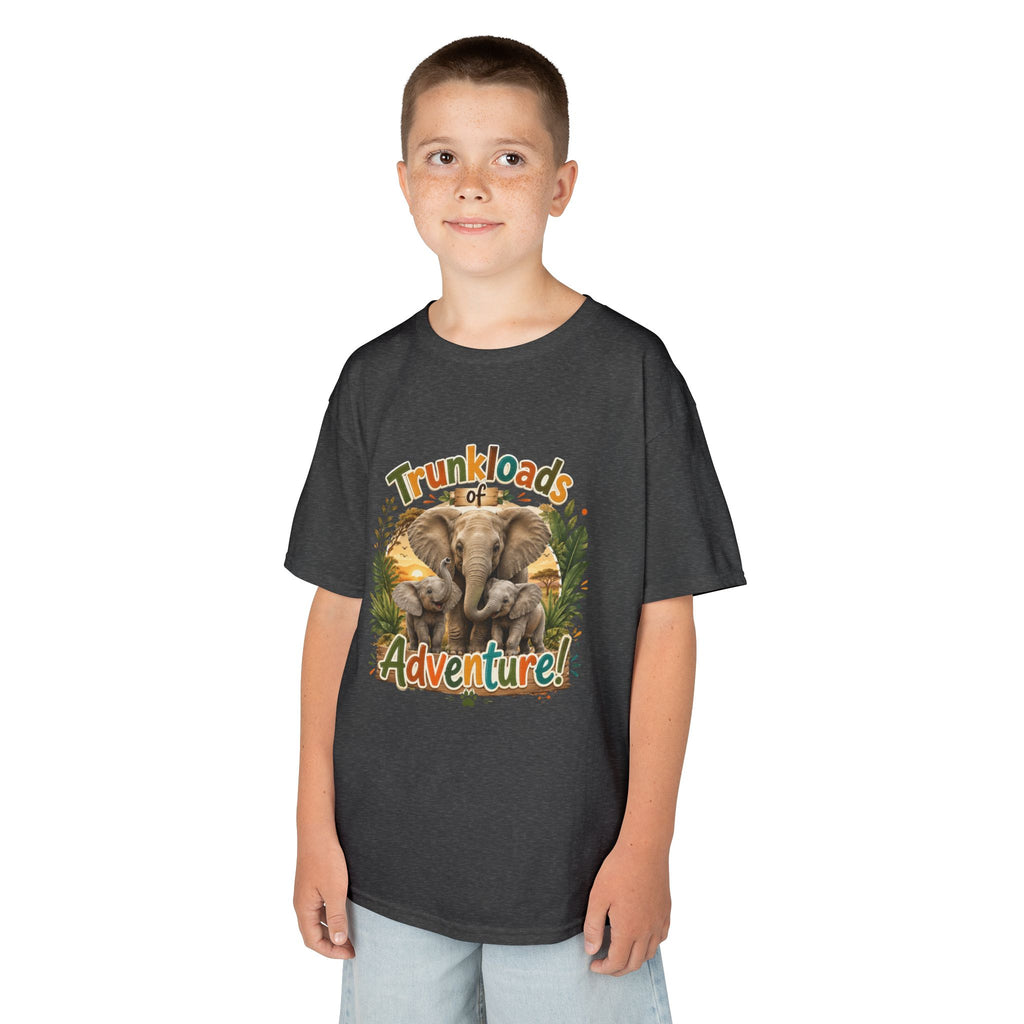 Kids Tee - "Trunkloads of Adventure" Elephant Graphic