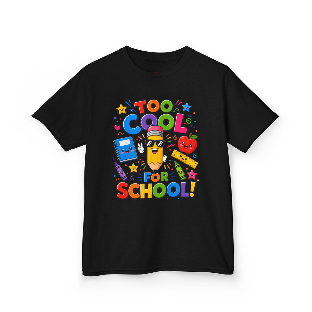 Too Cool For School Kids Tee | Cute Pencil School Supplies Back to School