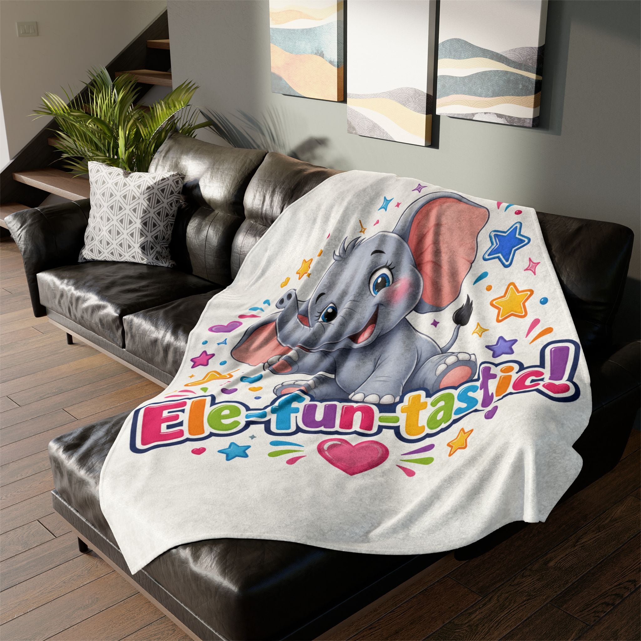 Ele-fun-tastic! Cute Baby Elephant Plush Throw Blanket