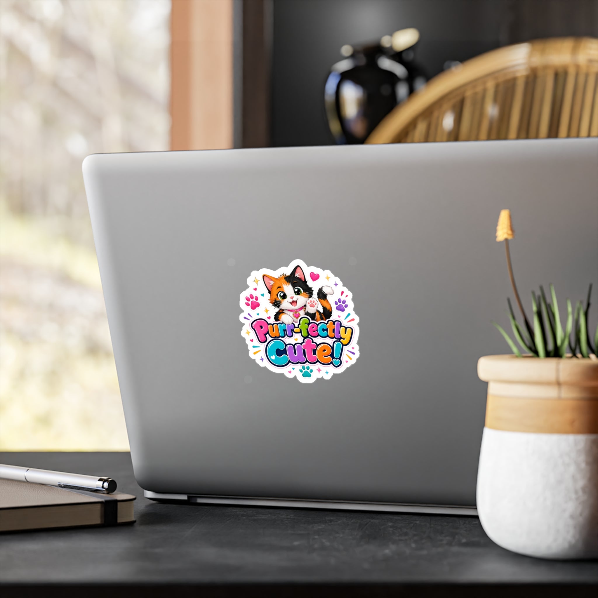 Purr-fectly Cute! Cat Kiss-Cut Vinyl Sticker
