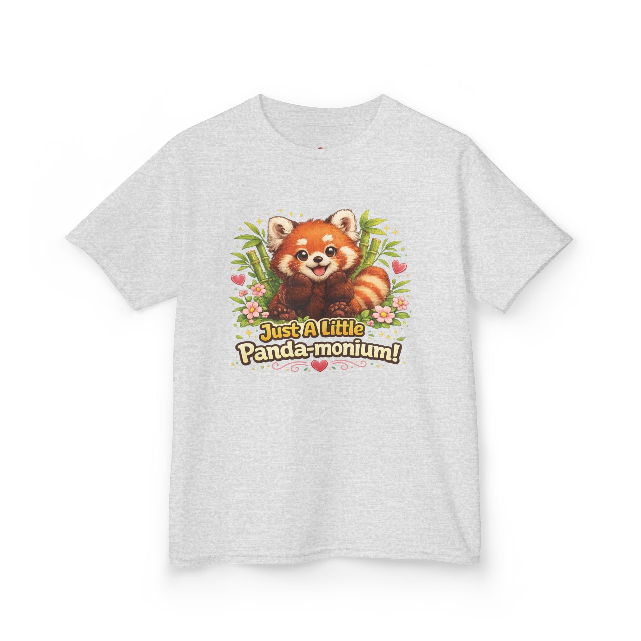 Red Panda Illustration Kids T-Shirt | "Just A Little Panda-monium"