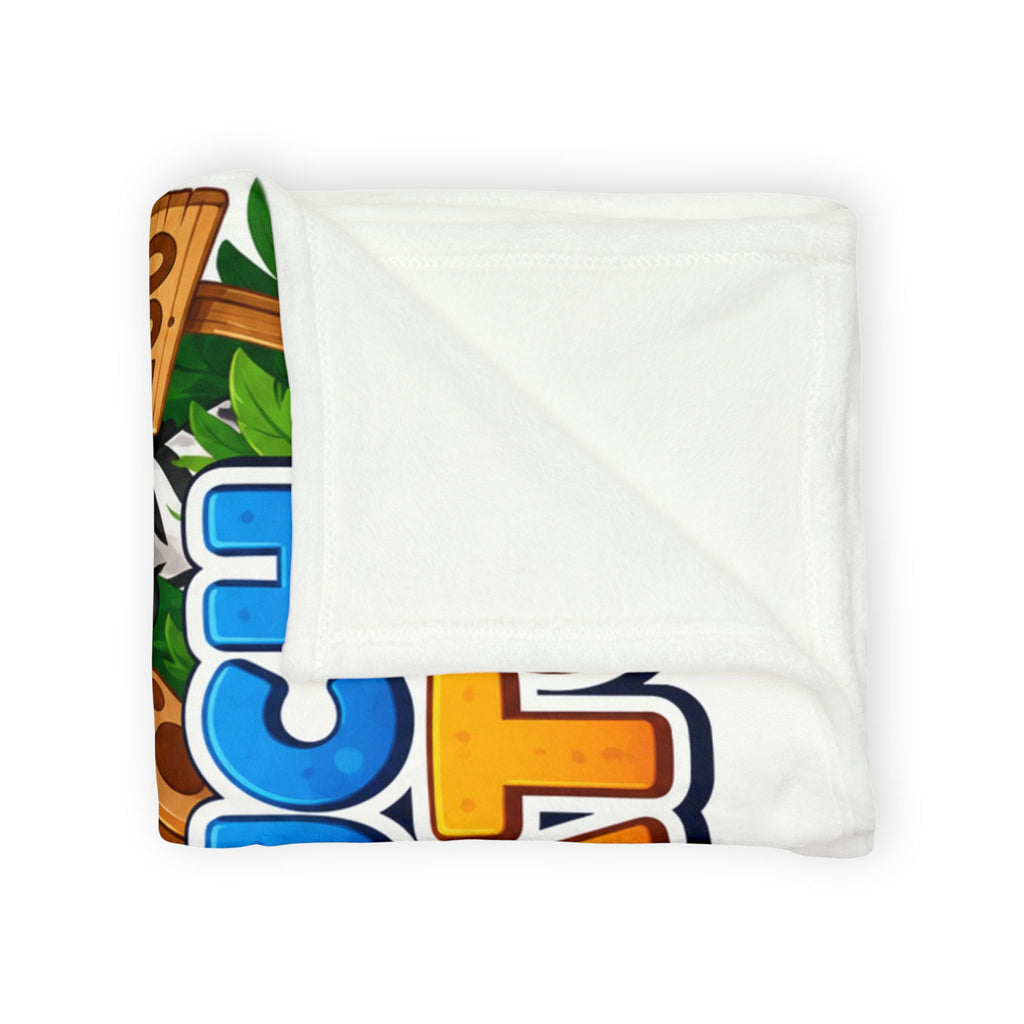 Kids' Funny 'A Pouch Potato' Blanket – Cute Jungle Kangaroo Design