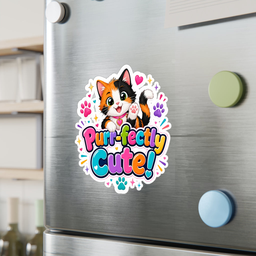 Purr-fectly Cute! Cat Kiss-Cut Vinyl Sticker