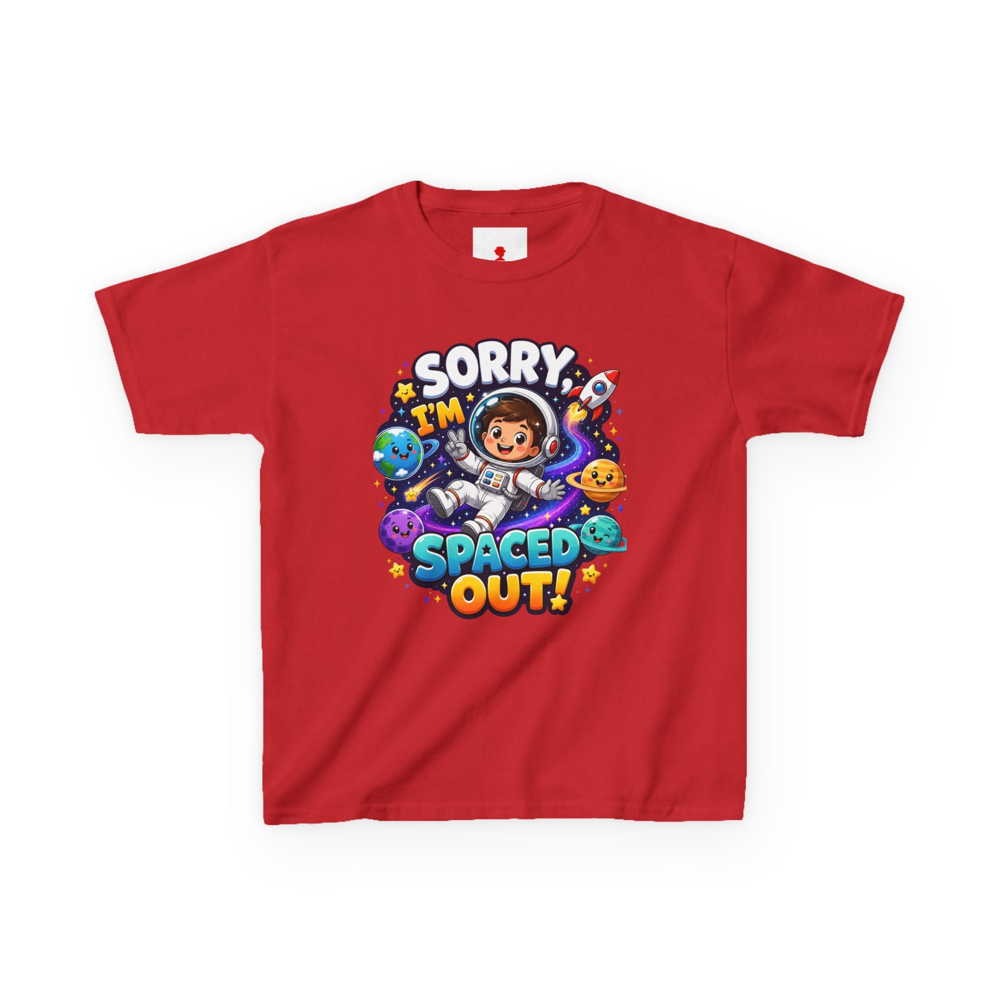Spaced Out Kids T-Shirt — "Sorry I'm Spaced Out!" Cute Space Astronaut Tee