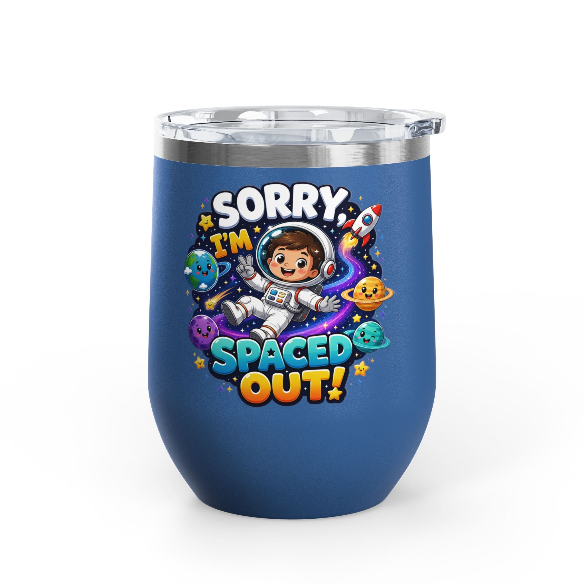 Spaced Out  — 12oz Insulated Space-themed Travel Cup