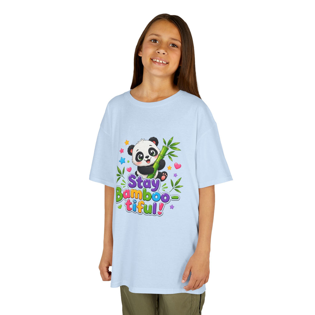 Kids Panda 'Stay Bambootiful!' T-Shirt — Cute Bamboo Forest Tee for Boys & Girls