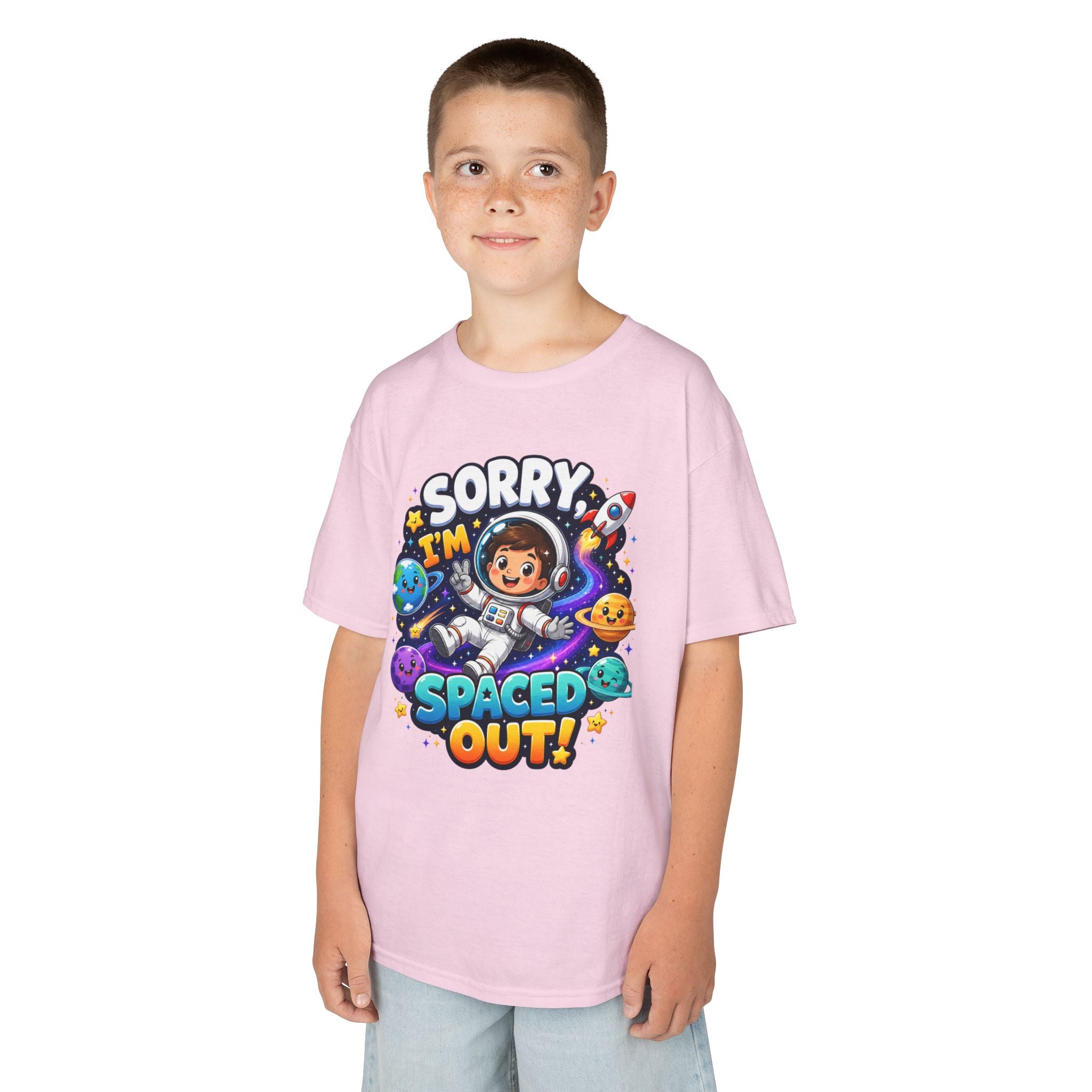 Spaced Out Kids T-Shirt — "Sorry I'm Spaced Out!" Cute Space Astronaut Tee