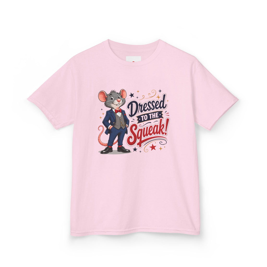 Kids Tee — "Dressed to the Squeak" Cartoon Mouse Graphic