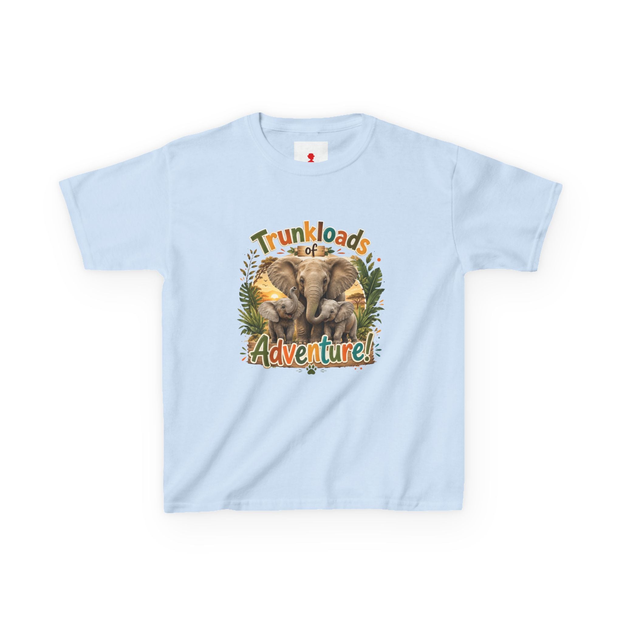 Kids Tee - "Trunkloads of Adventure" Elephant Graphic