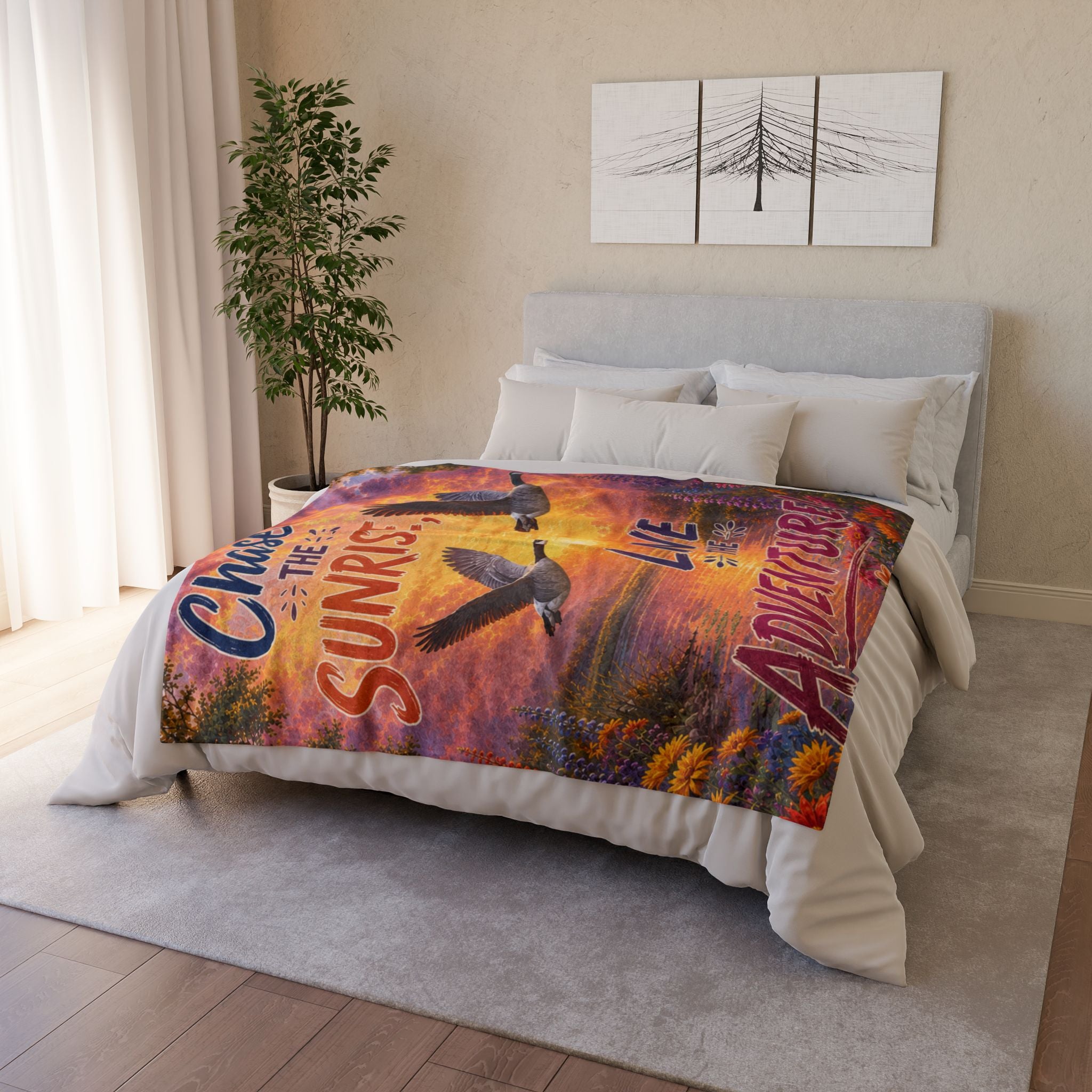 Chase the Sunrise — Adventure Fleece Blanket