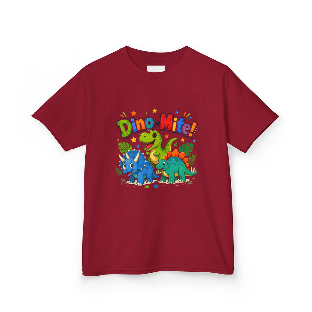 Kids T-Shirt - "Dino-Mite!" Colorful Dino Crew Tee for Toddlers & Kids