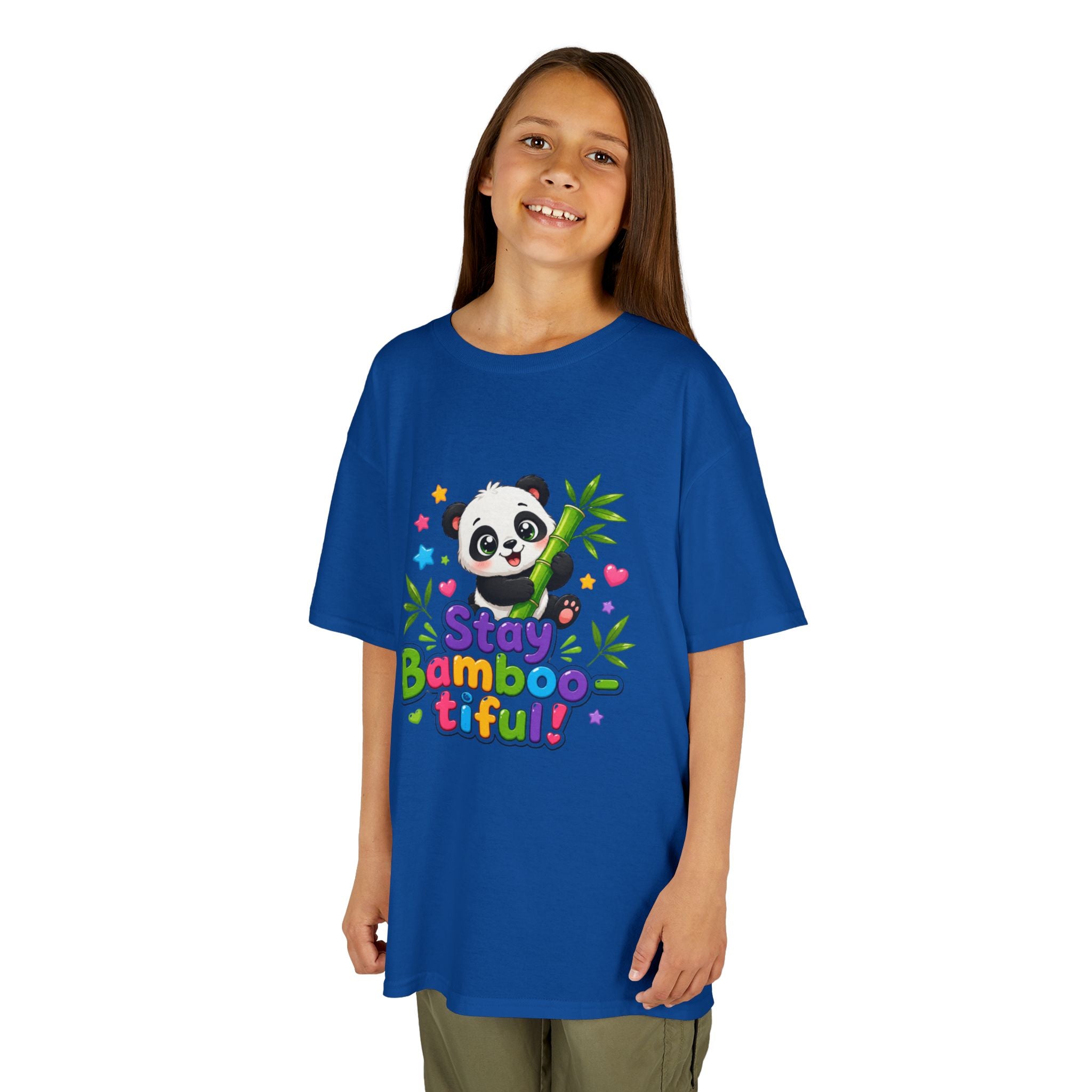 Kids Panda 'Stay Bambootiful!' T-Shirt — Cute Bamboo Forest Tee for Boys & Girls