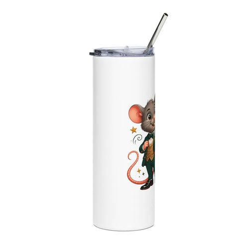 20oz Stainless Tumbler — "Small Tail, Big Style" Mouse Design